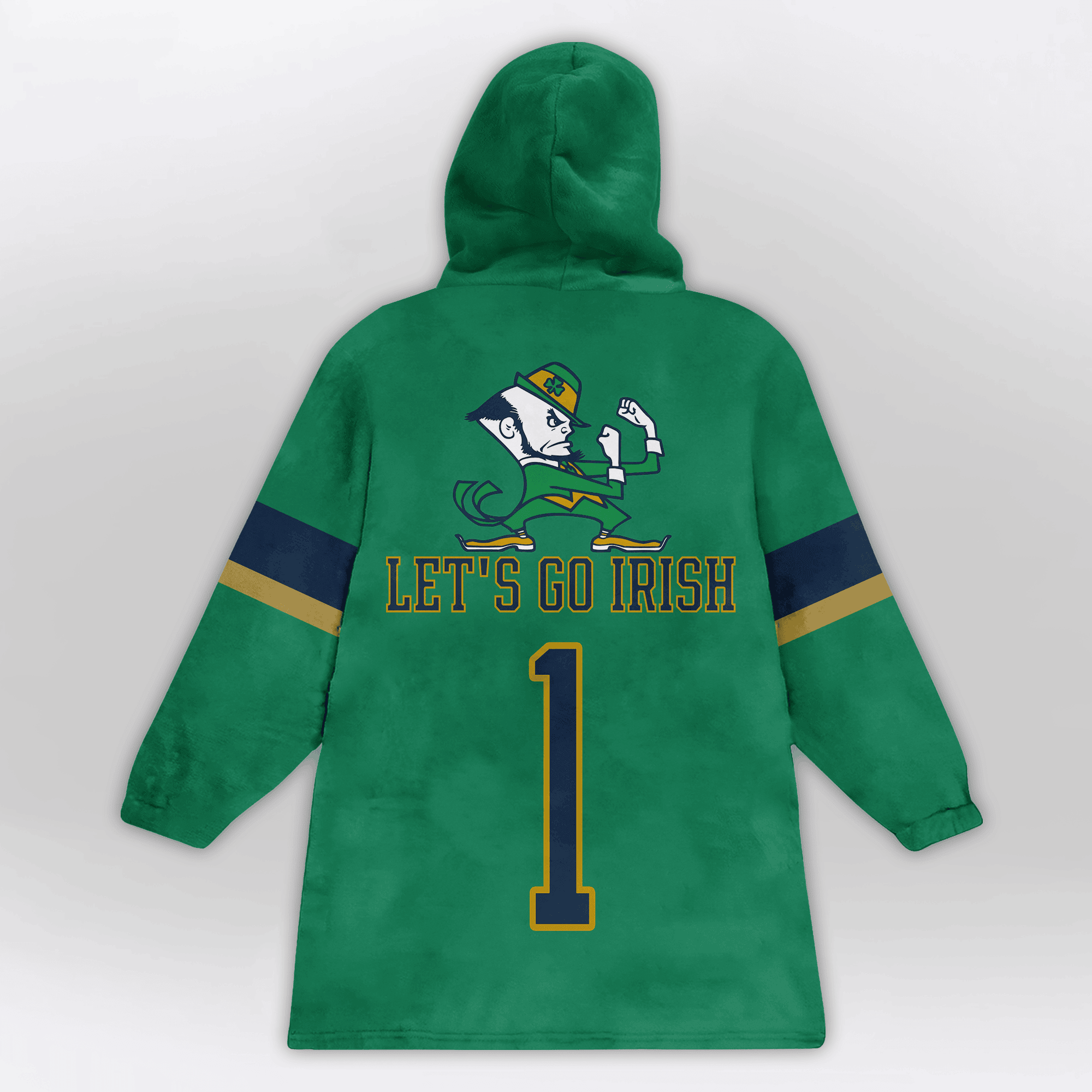 Kid 1 Notre Dame Football Unisex Blanket Hoodie