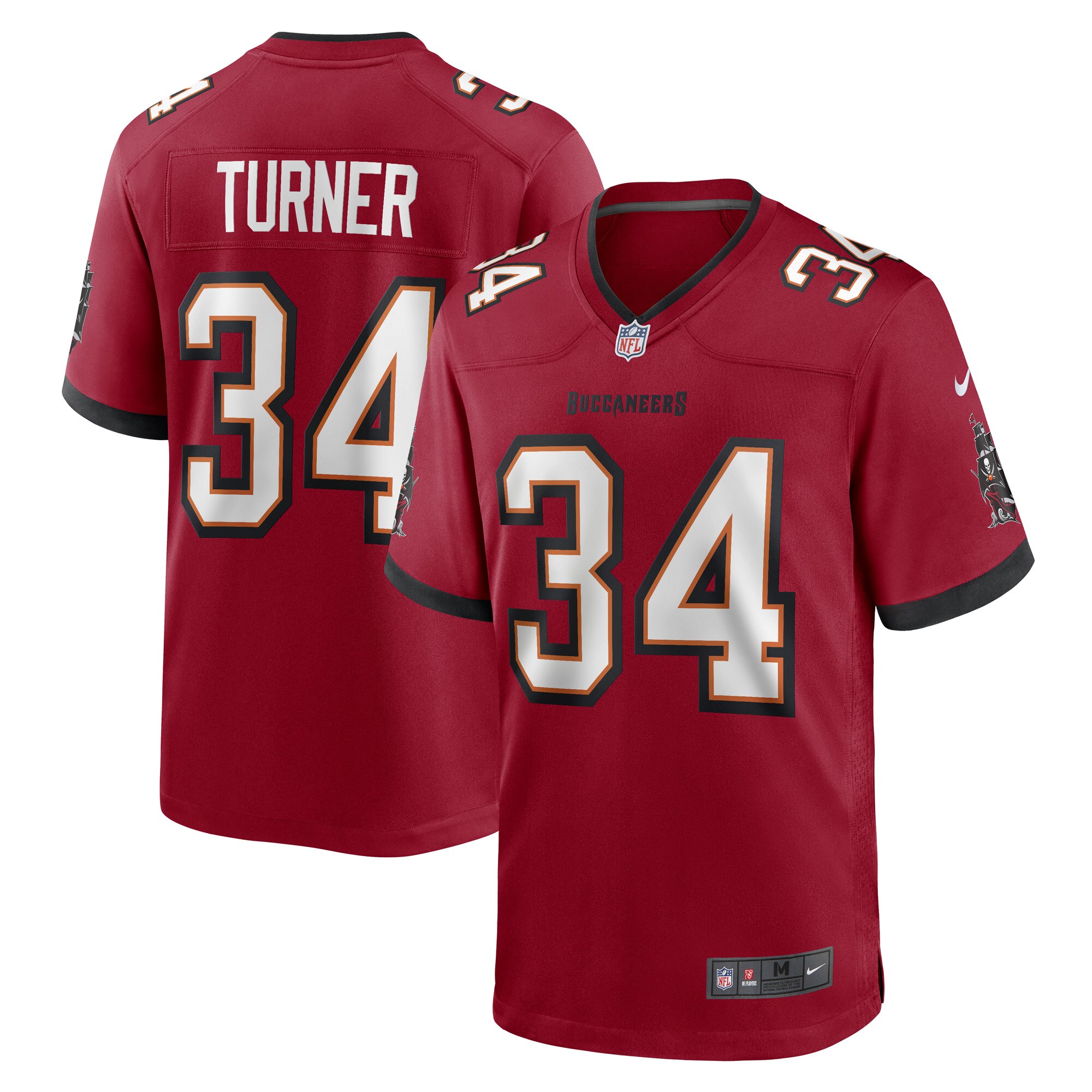Nolan Turner Tampa Bay Buccaneers  Game Player Jersey - Red