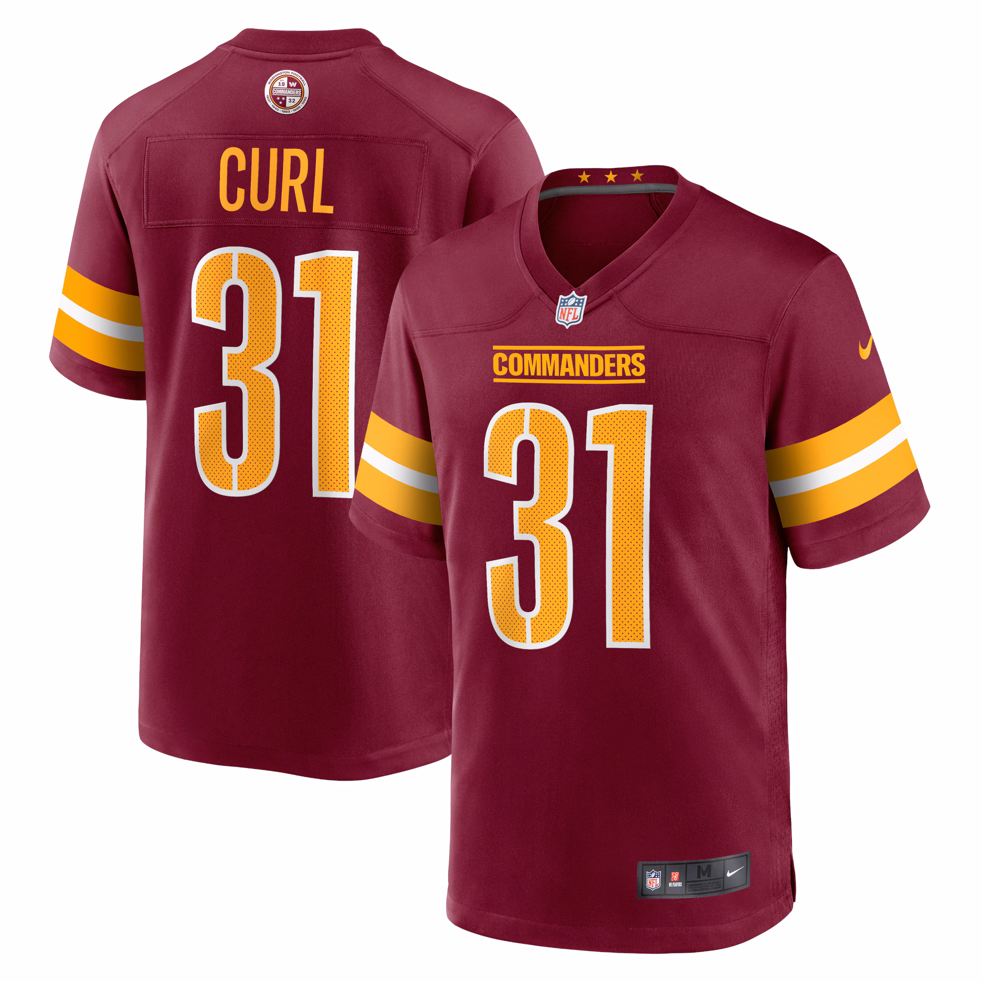Kamren Curl Washington Commanders Game Jersey - Burgundy