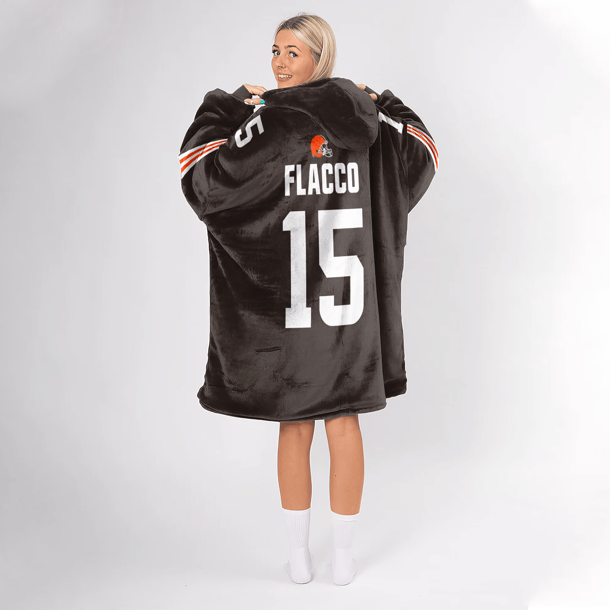Captain J.F 15 Cleveland Football Unisex Blanket Hoodie