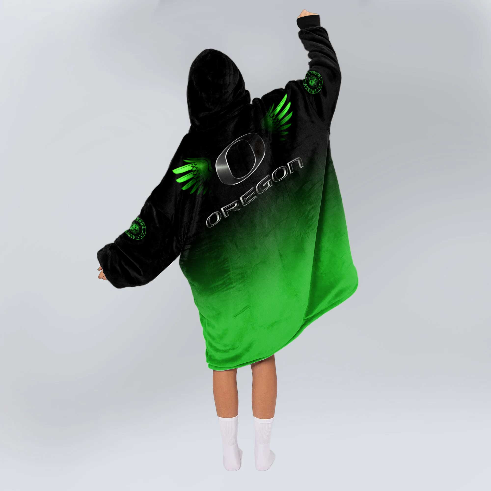 Adult Oregon Football Unisex Blanket Hoodie