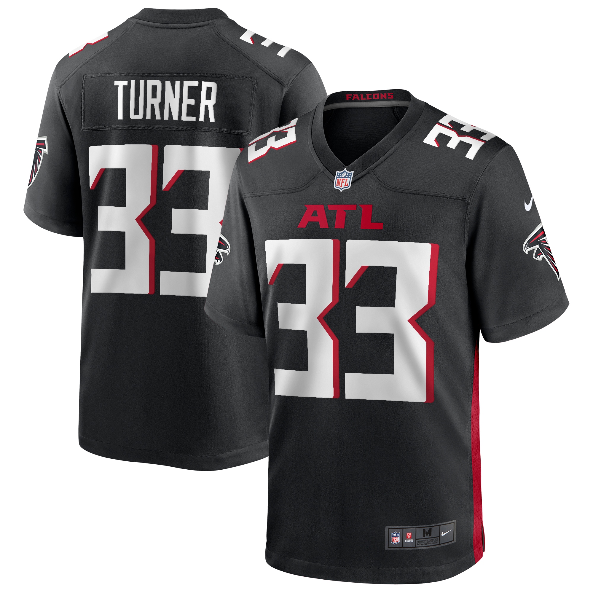Michael Turner Atlanta Falcons Game Retired Player Jersey - Black