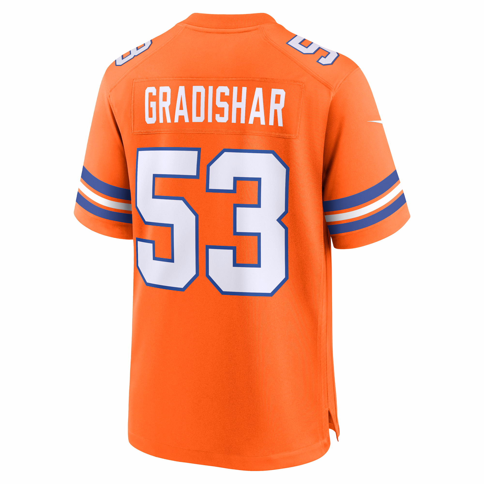 Randy Gradishar Denver Broncos Mile High Collection 1977 Throwback Retired Player Game Jersey - Orange