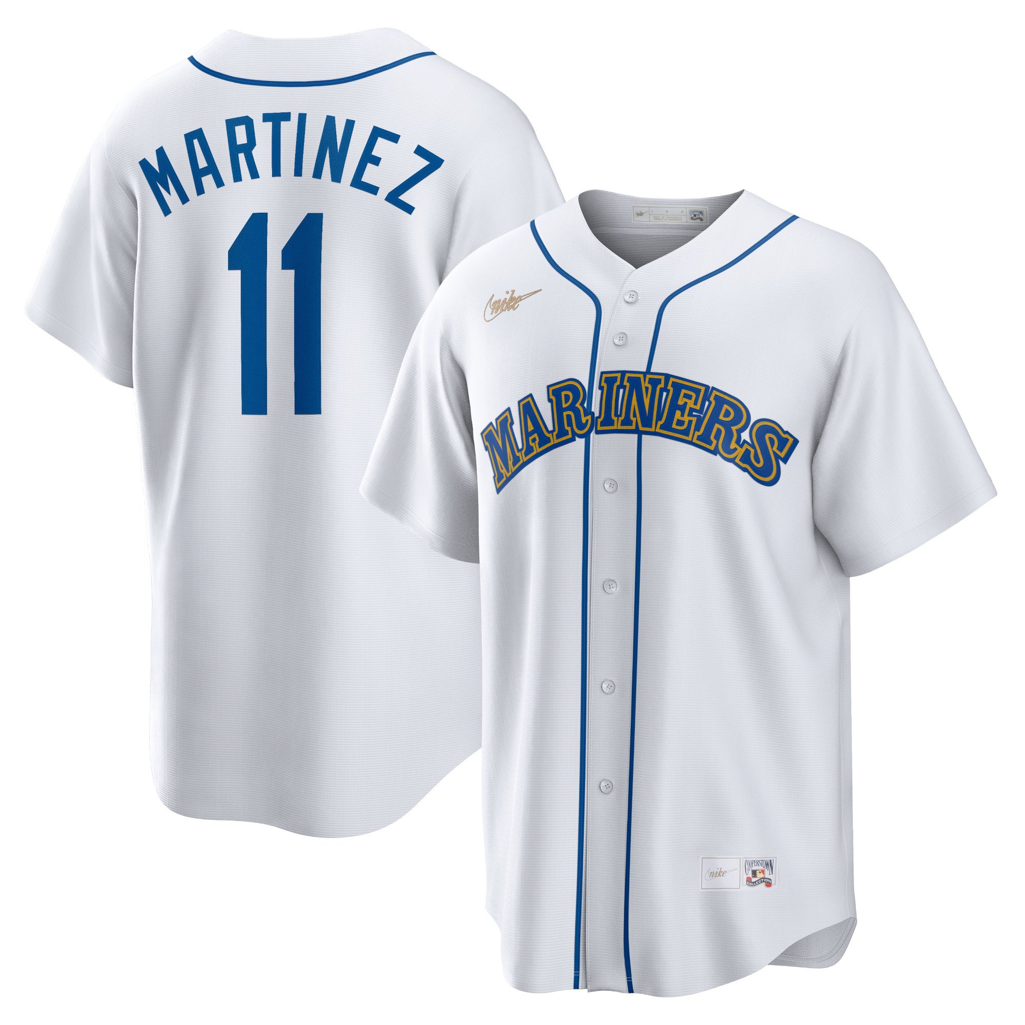Men's Seattle Mariners Edgar Martinez  White Home Cooperstown Collection Replica Player Jersey
