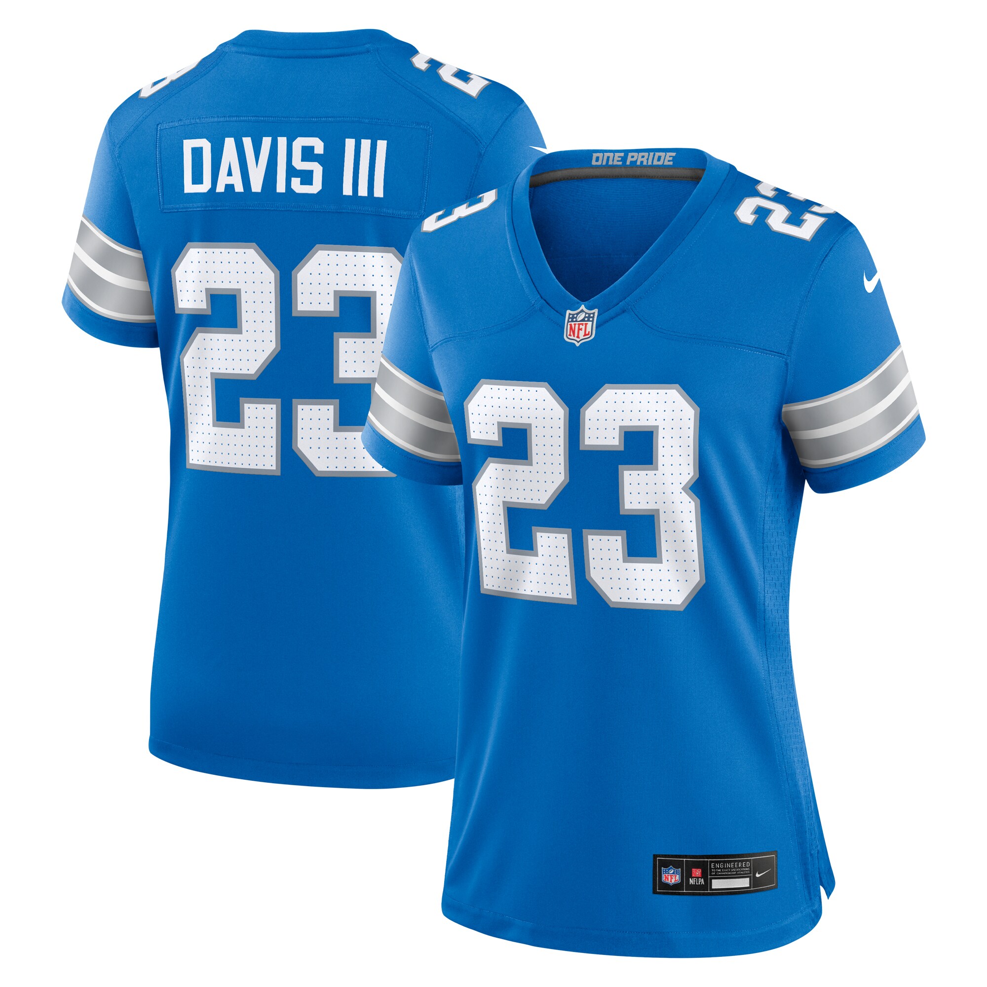 Carlton Davis III Detroit Lions Women's Game Jersey -  Blue