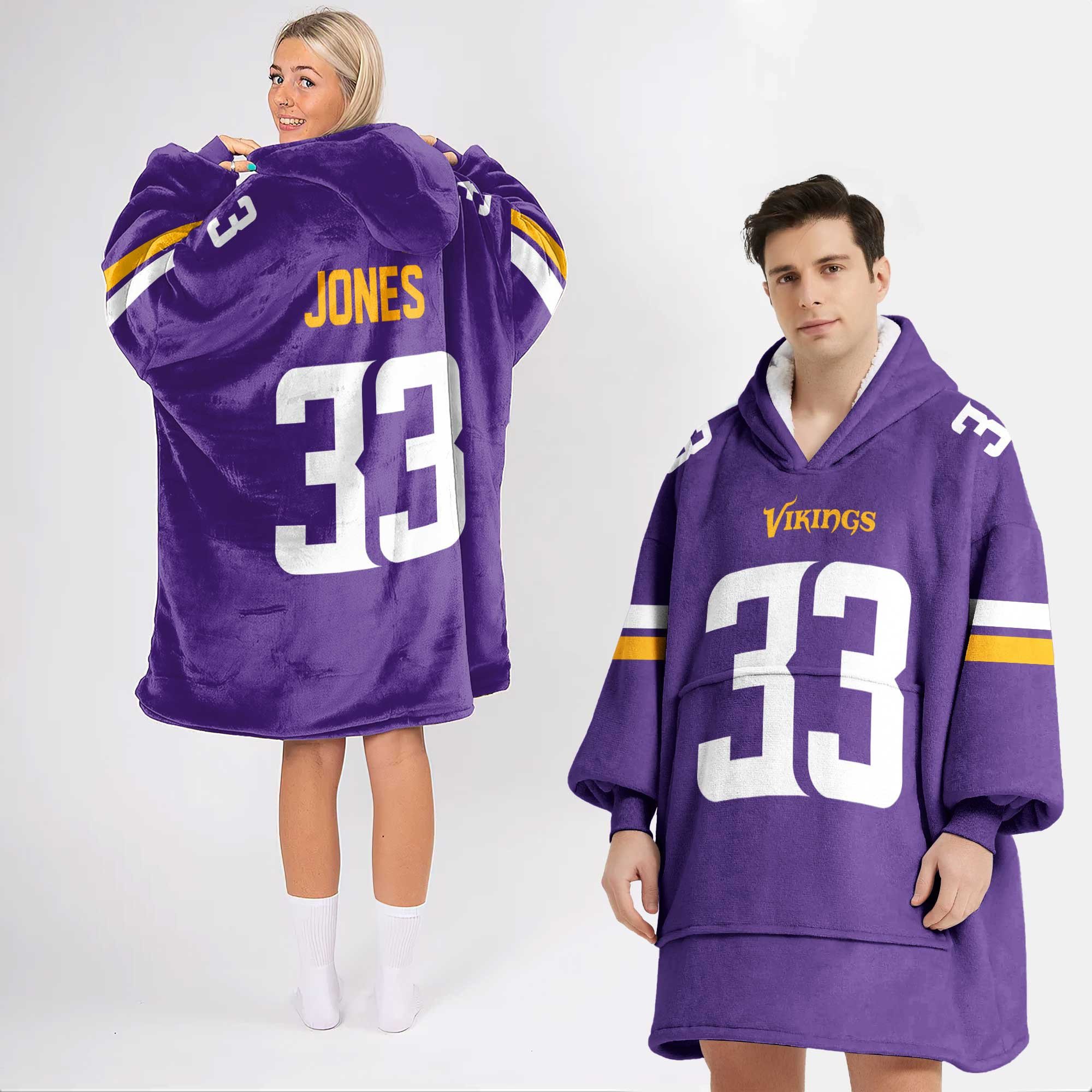 Adult Minnesota Football Unisex Blanket Hoodie