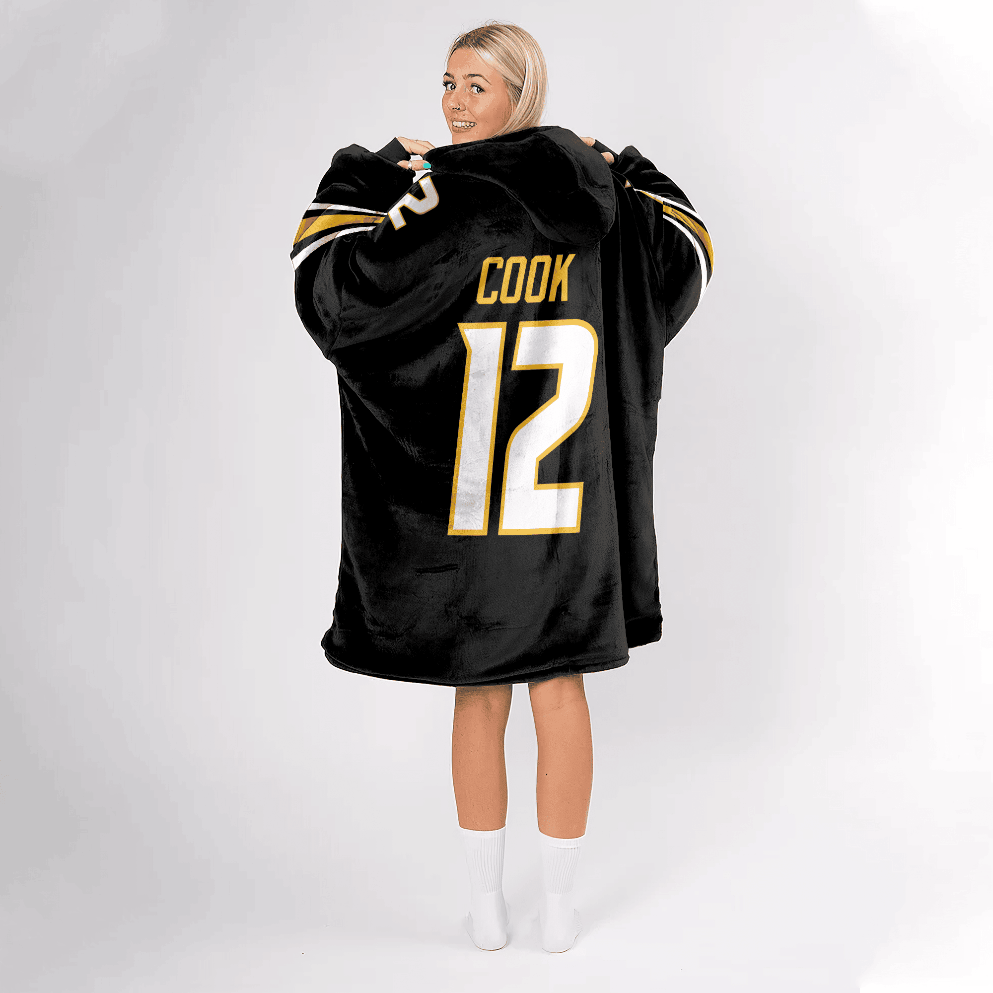 Adult 12 Missouri Football Unisex Blanket Hoodie