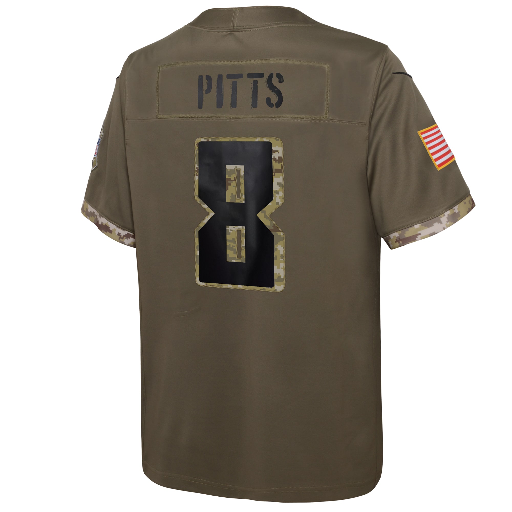 Kyle Pitts Atlanta Falcons  Youth 2022 Salute To Service Player Limited Jersey - Olive