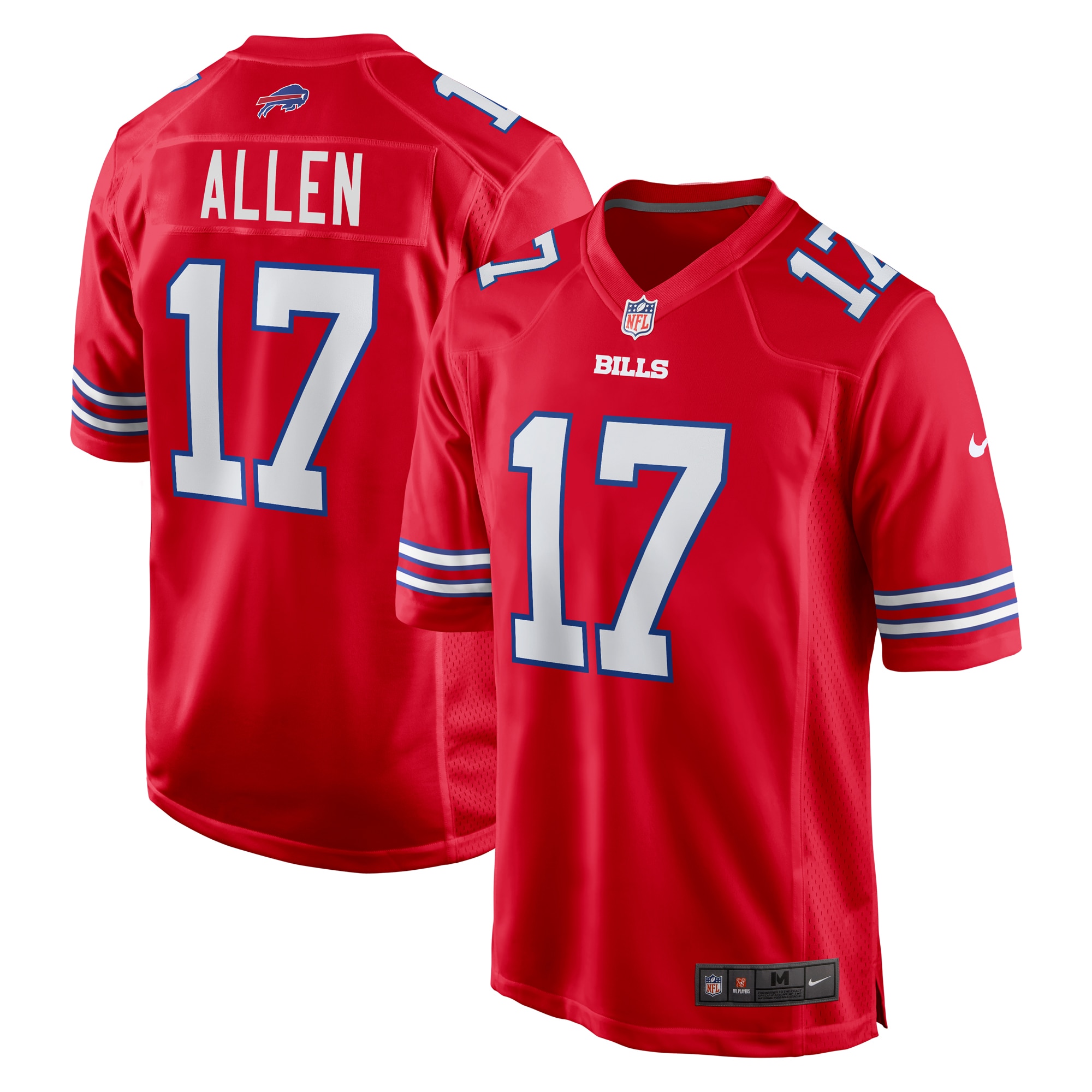 Josh Allen #17 Buffalo Bills Alternate Game Jersey - Red