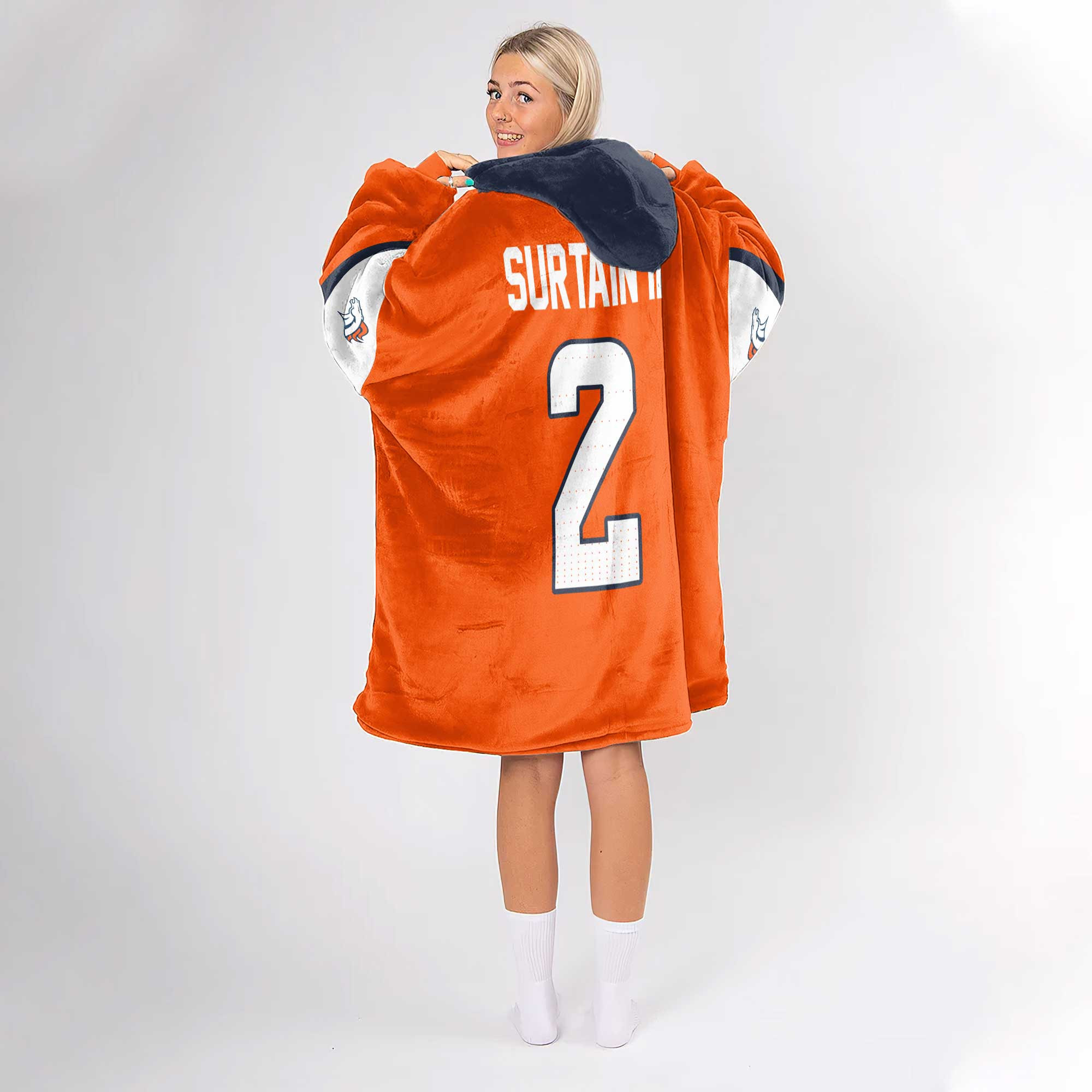 Adult P.S 2 Denver Football Unisex Blanket Hoodie