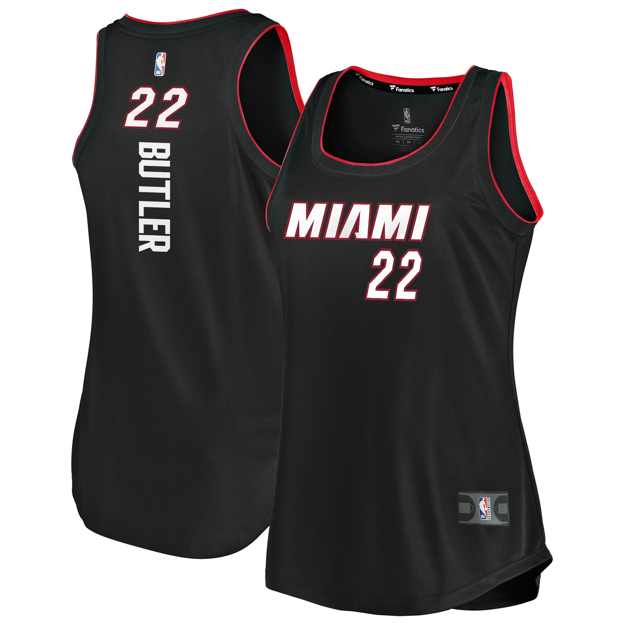 Jimmy Butler Miami Heat  Women's 2019/20 Fast Break Team Tank Jersey - Icon Edition - Black