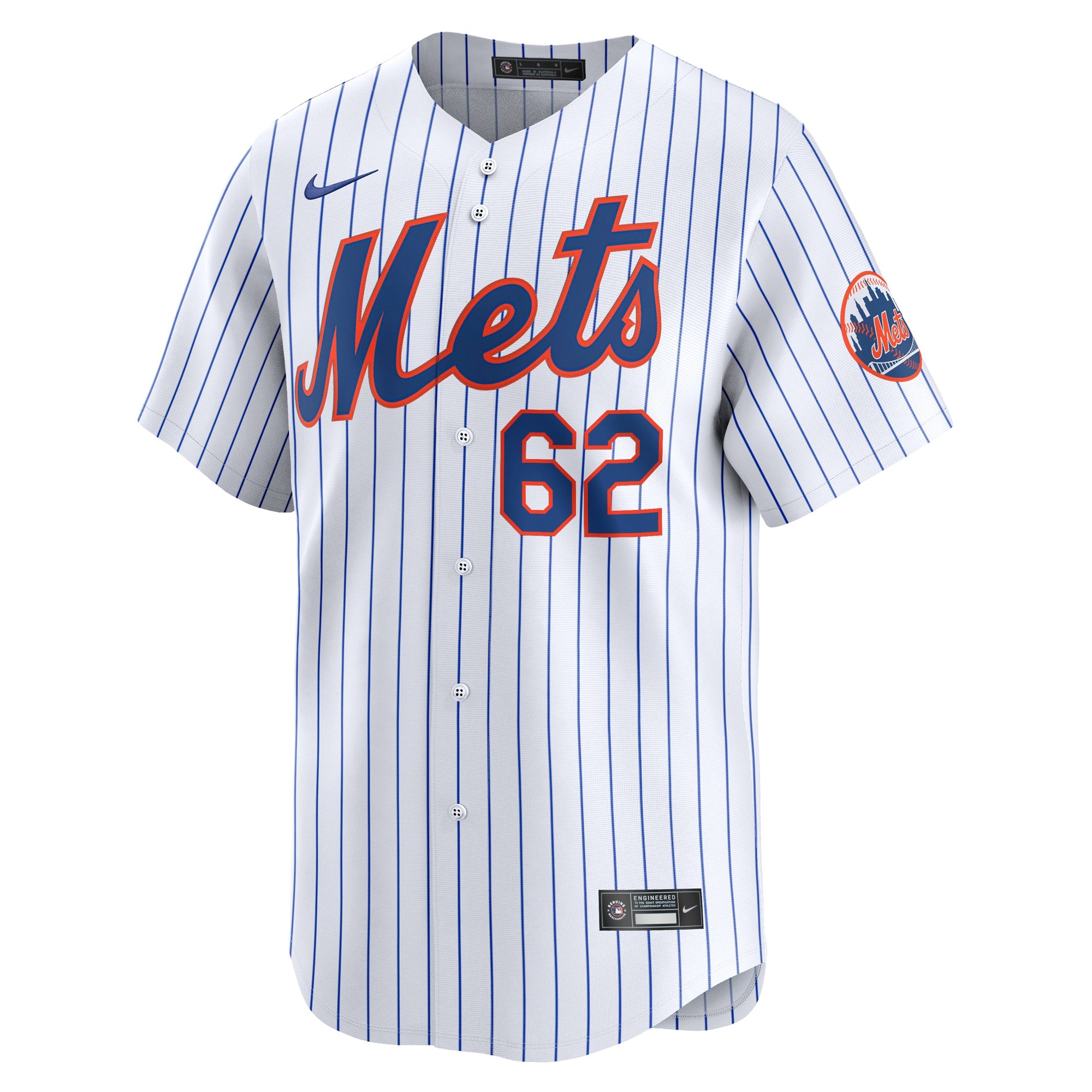 Men's New York Mets Jose Quintana  White Home Limited Player Jersey