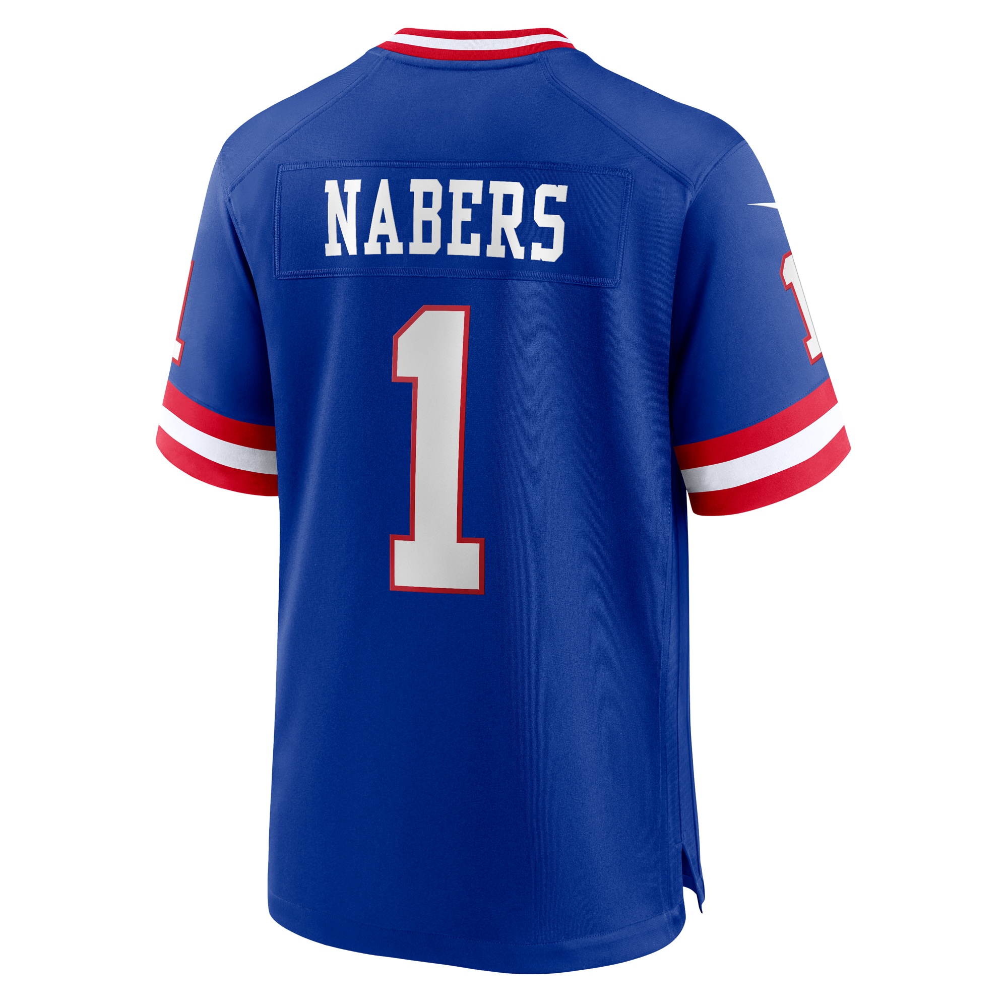 Malik Nabers #1 New York Giants 2nd Alternate 2025 NFL Draft Game Jersey - Royal