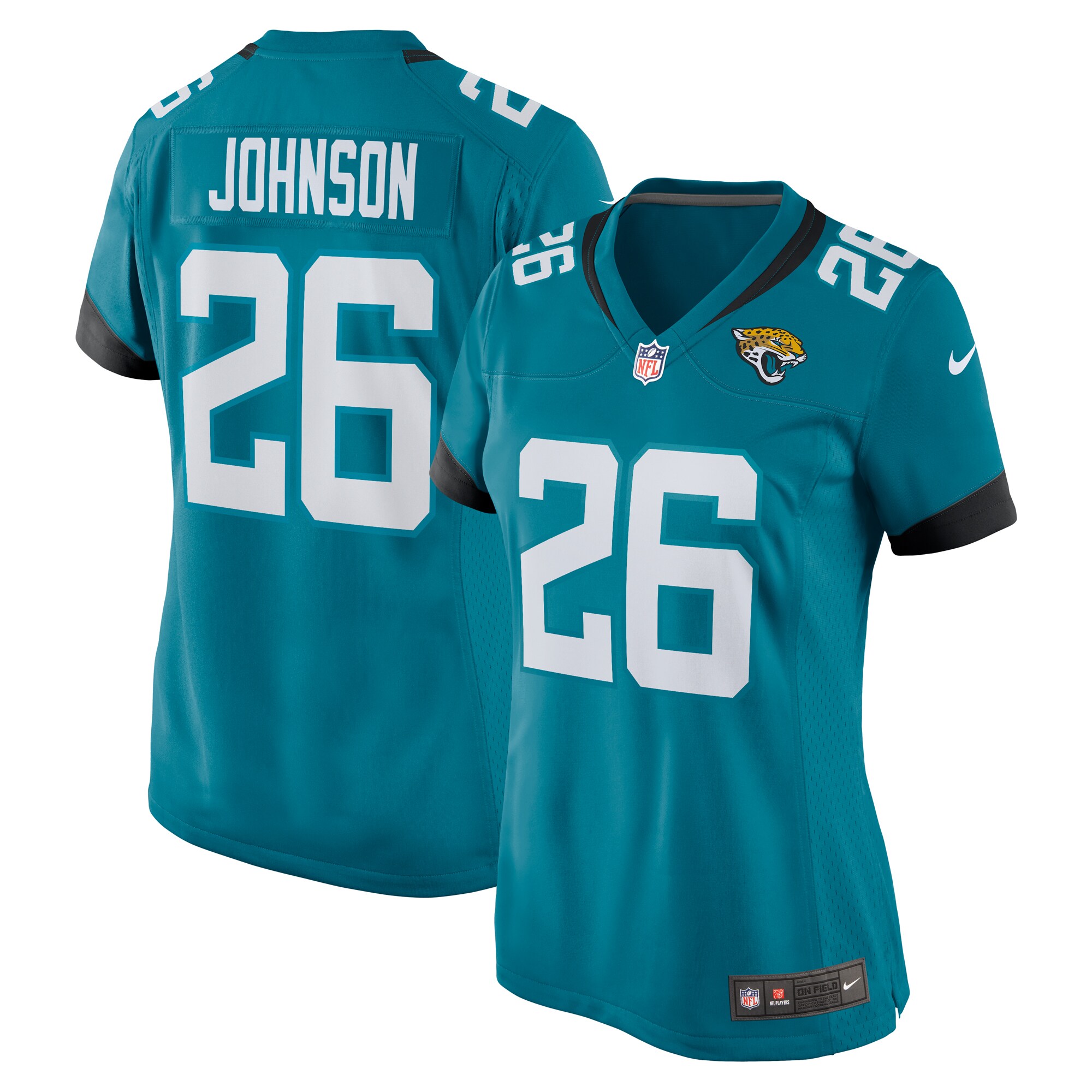 D'Ernest Johnson Jacksonville Jaguars Women's Game Jersey - Teal