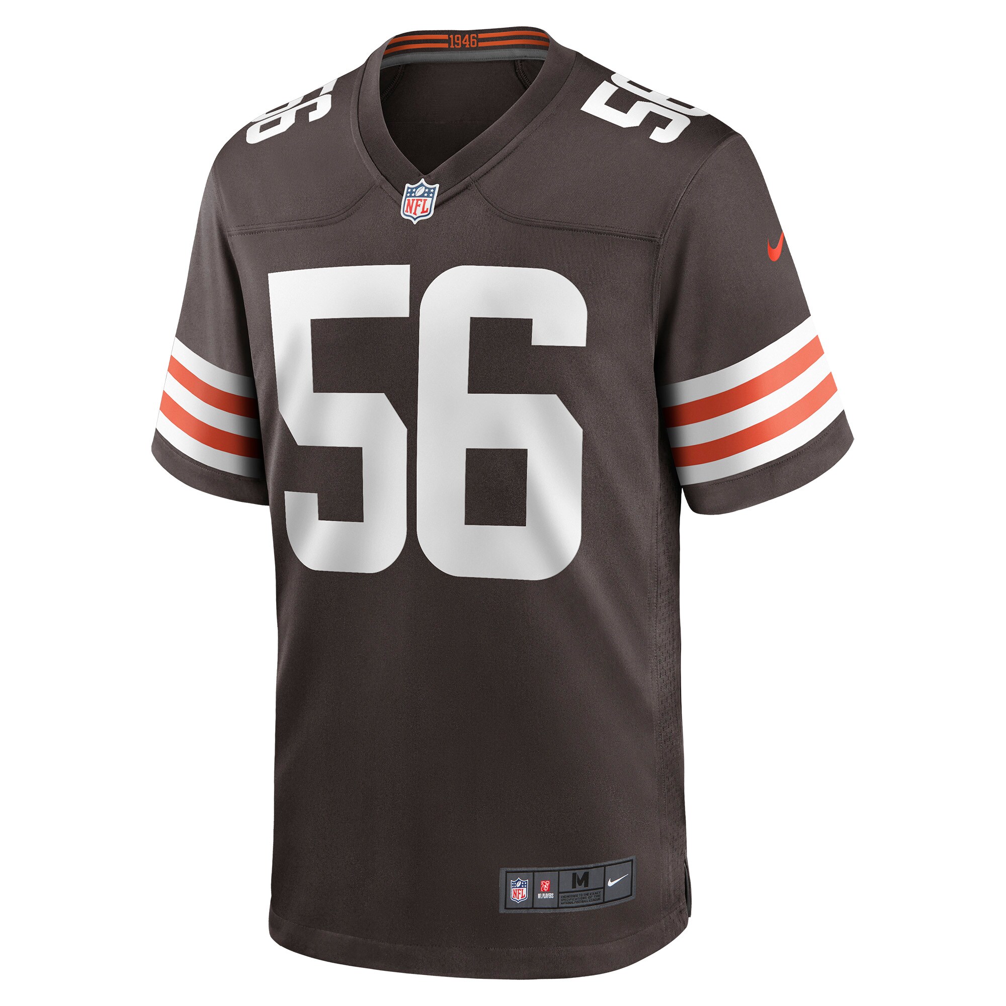 Dakota Allen Cleveland Browns  Game Player Jersey - Brown