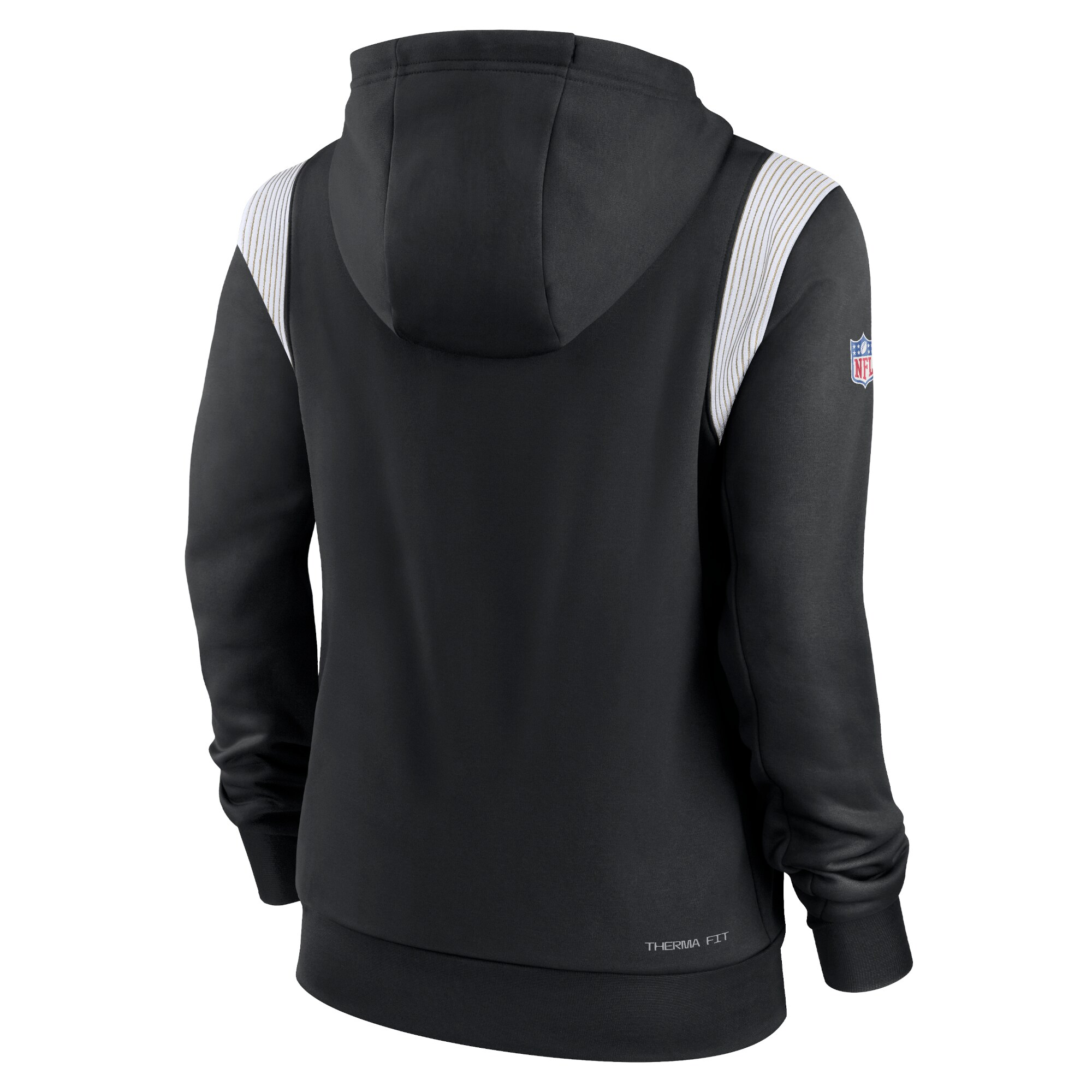New Orleans Saints Women's Sideline Stack Performance Pullover Hoodie - Black