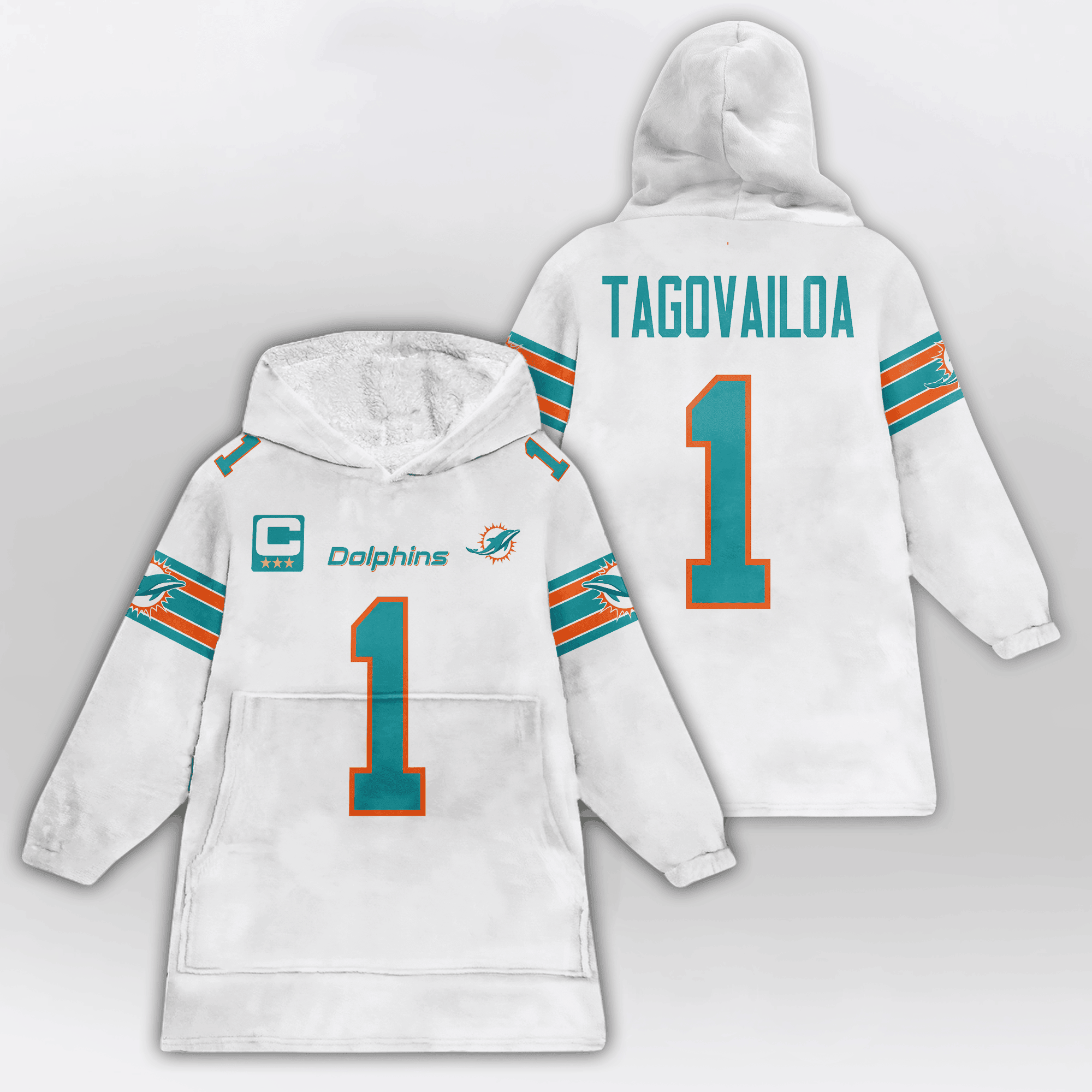 Kid 1 Miami Football Unisex Blanket Hoodie