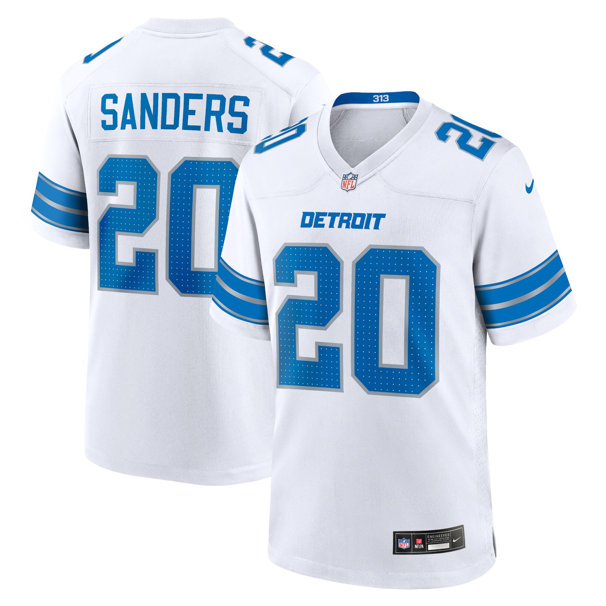 Barry Sanders Detroit Lions 2nd Alternate Retired Player Game Jersey - Black