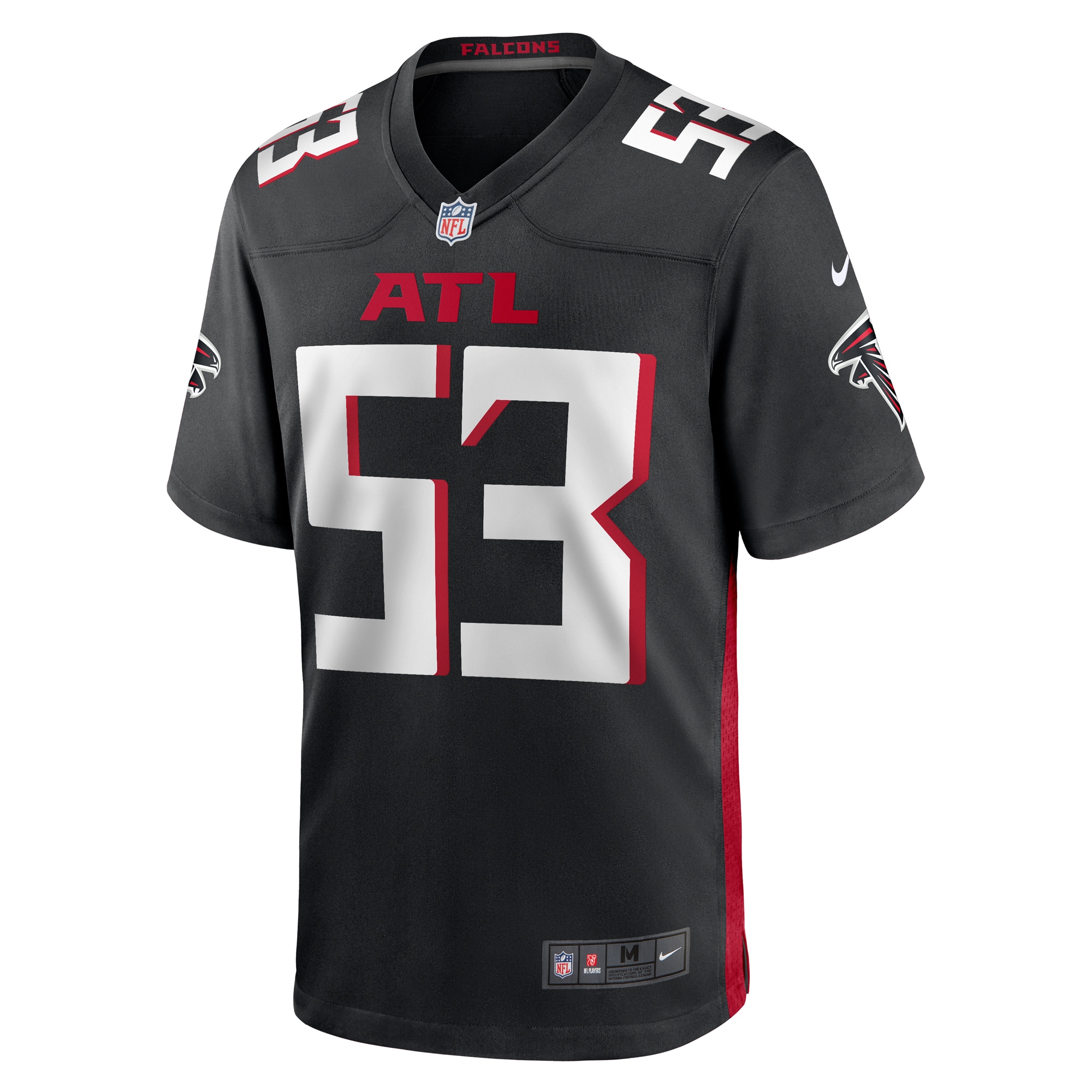 Nate Landman Atlanta Falcons Team Game Jersey -  Black