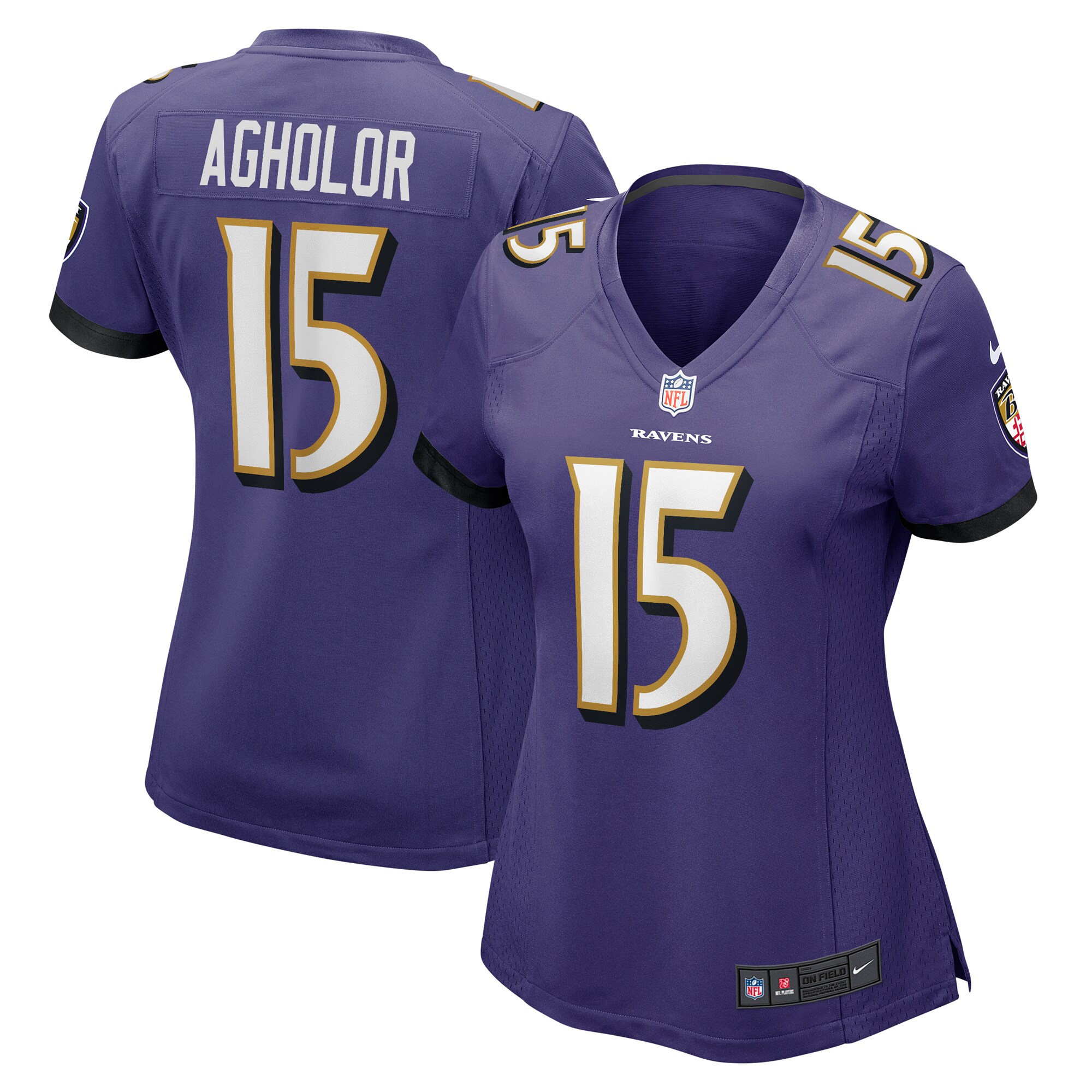 Nelson Agholor Baltimore Ravens Women's Game Jersey - Purple