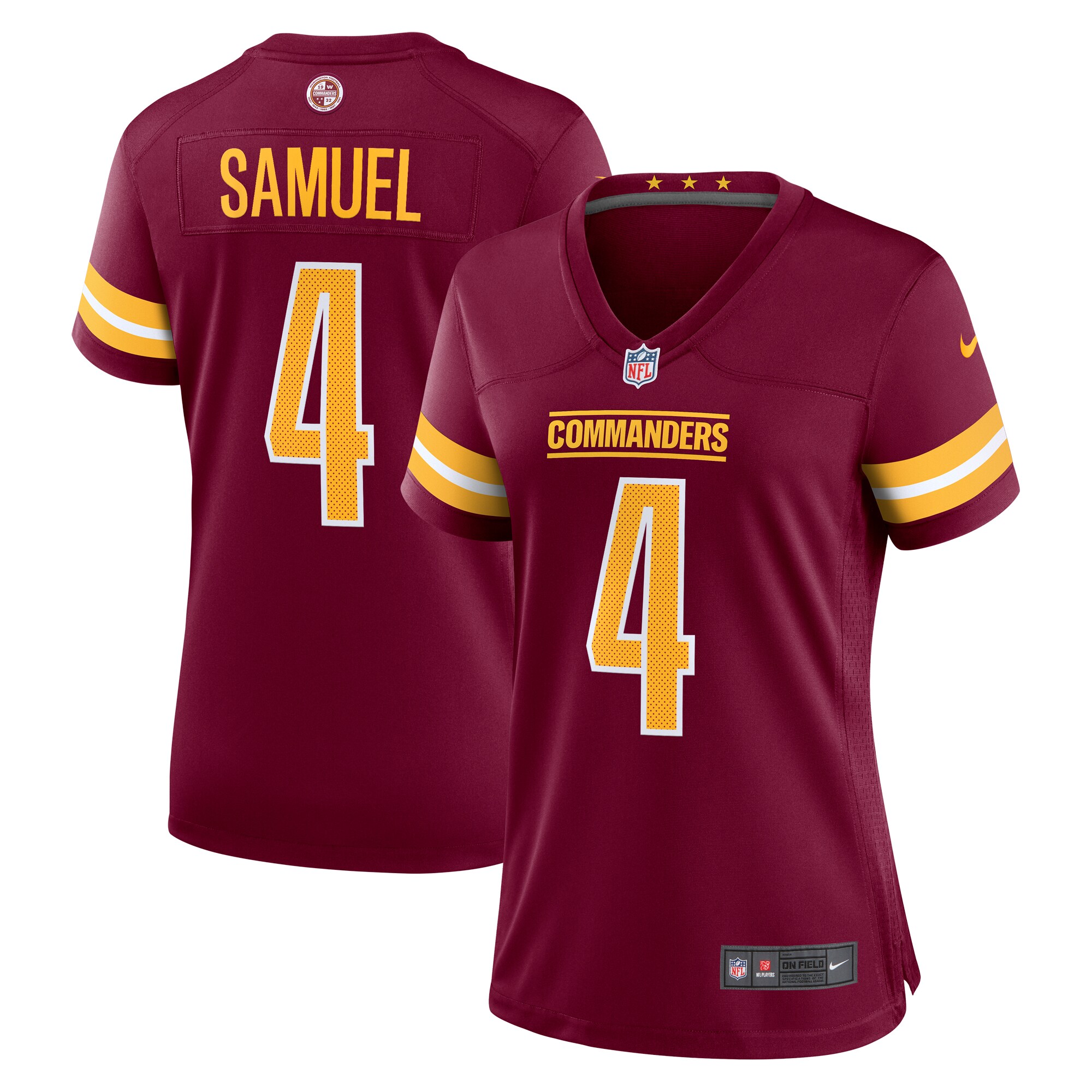 Curtis Samuel Washington Commanders  Women's Game Player Jersey - Burgundy
