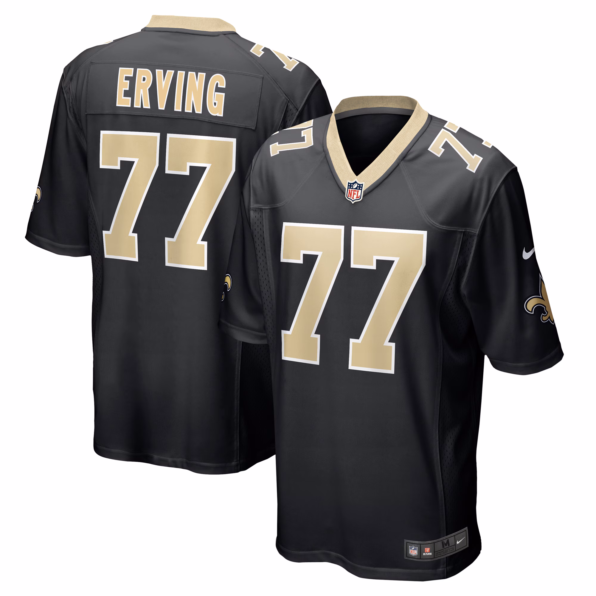 Cameron Erving New Orleans Saints  Game Jersey -  Black