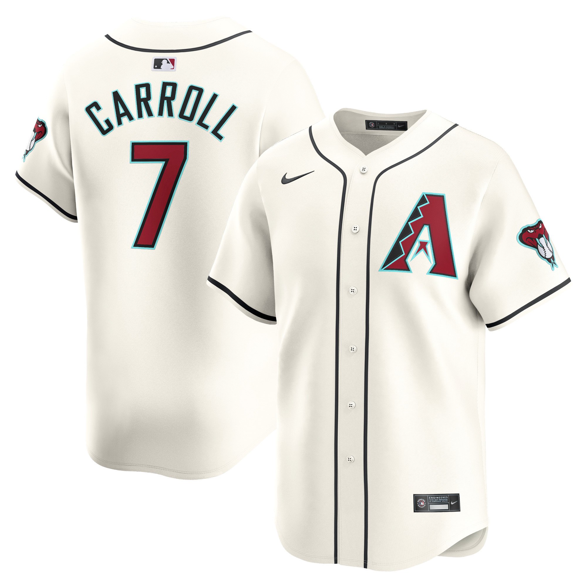 Men's Arizona Diamondbacks Corbin Carroll  White Home Limited Player Jersey