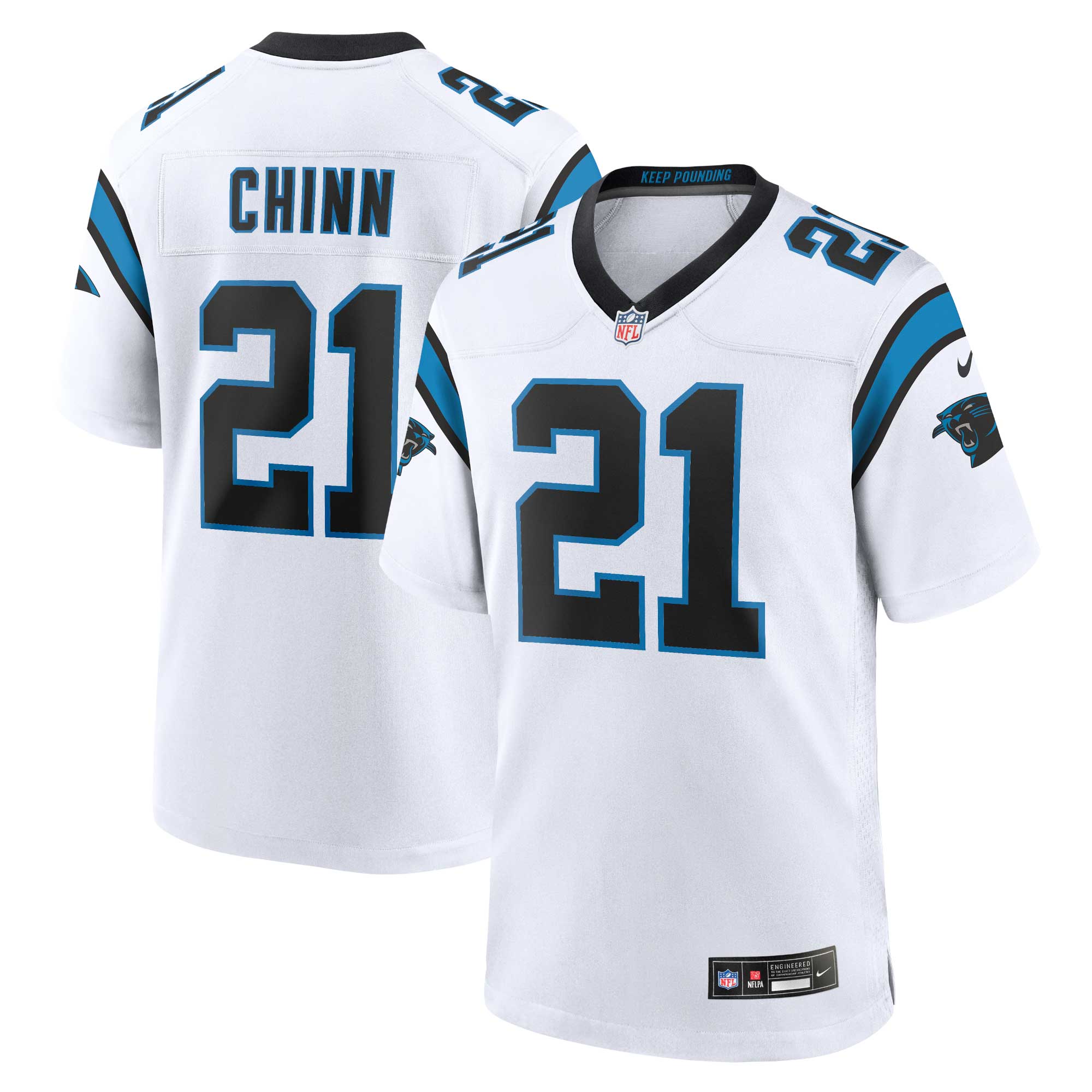 Jeremy Chinn Carolina Panthers Game Jersey - White