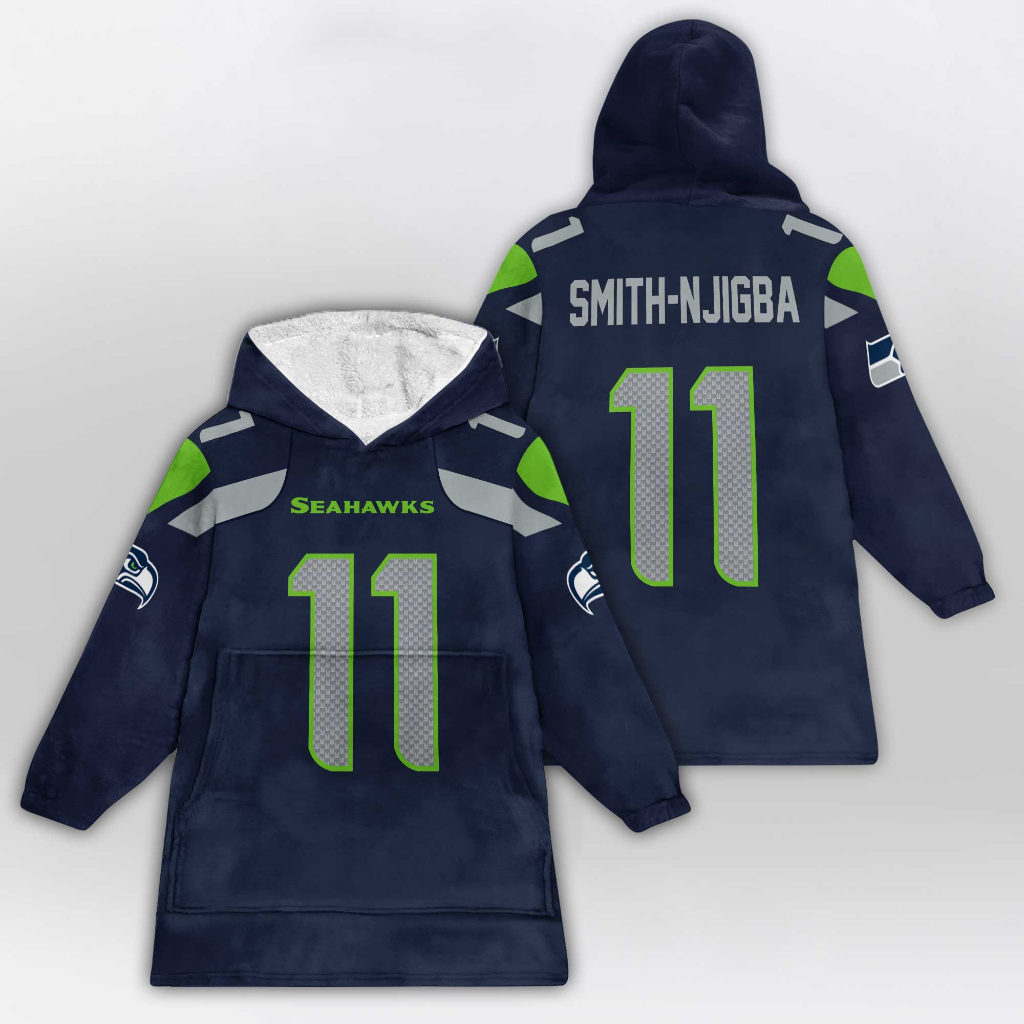 Kid 11 Seattle Football Unisex Blanket Hoodie