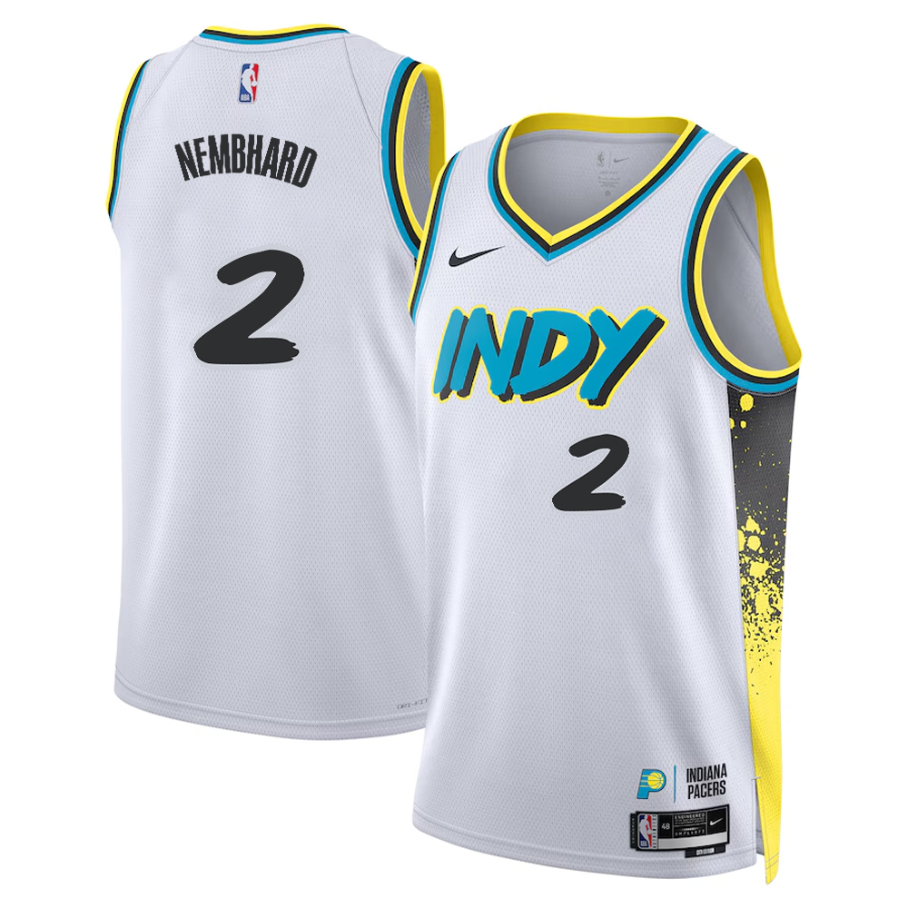 Unisex Indiana Pacers Andrew Nembhard  White 2024/25 Swingman Player Jersey - City Edition
