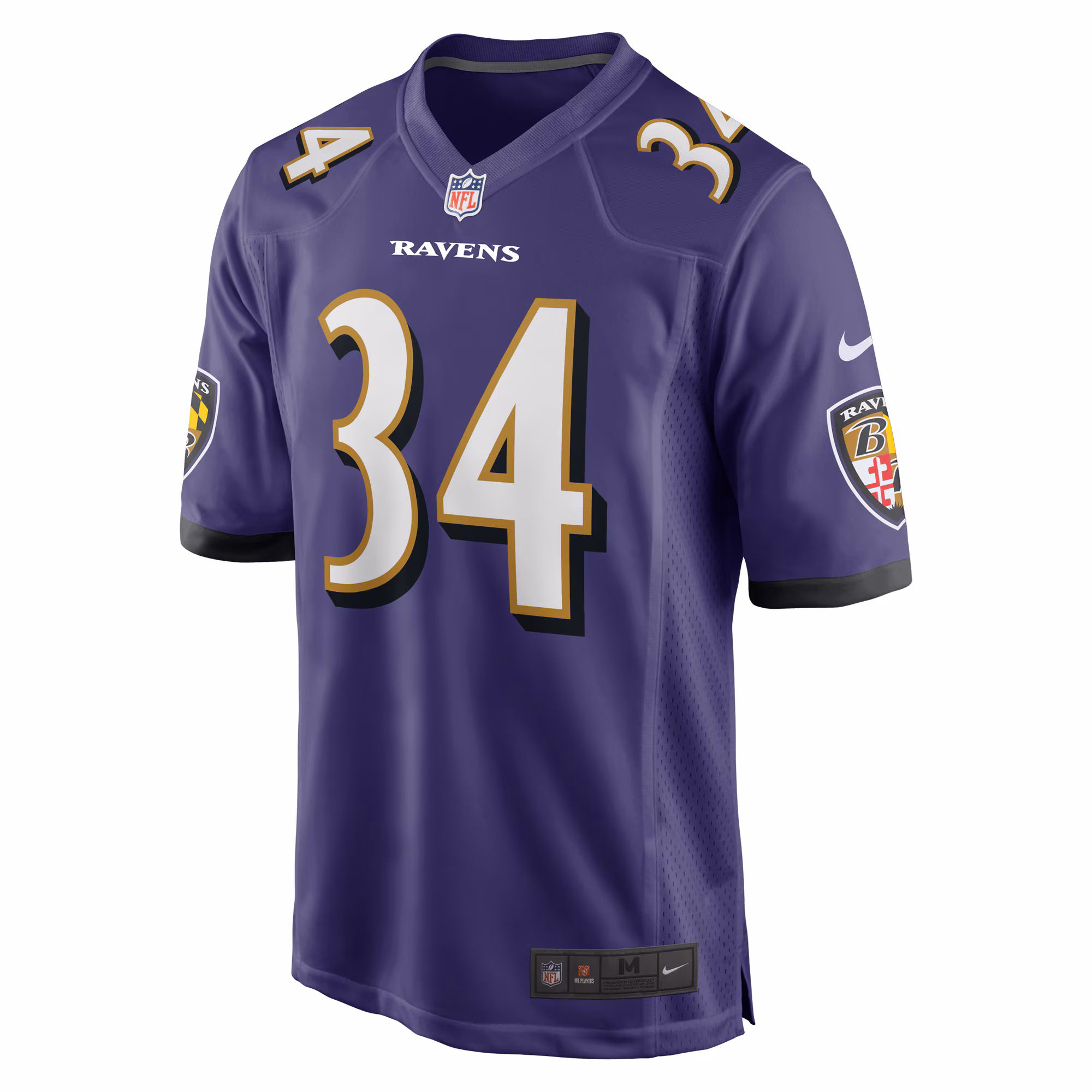 Keaton Mitchell Baltimore Ravens  Game Jersey -  Purple