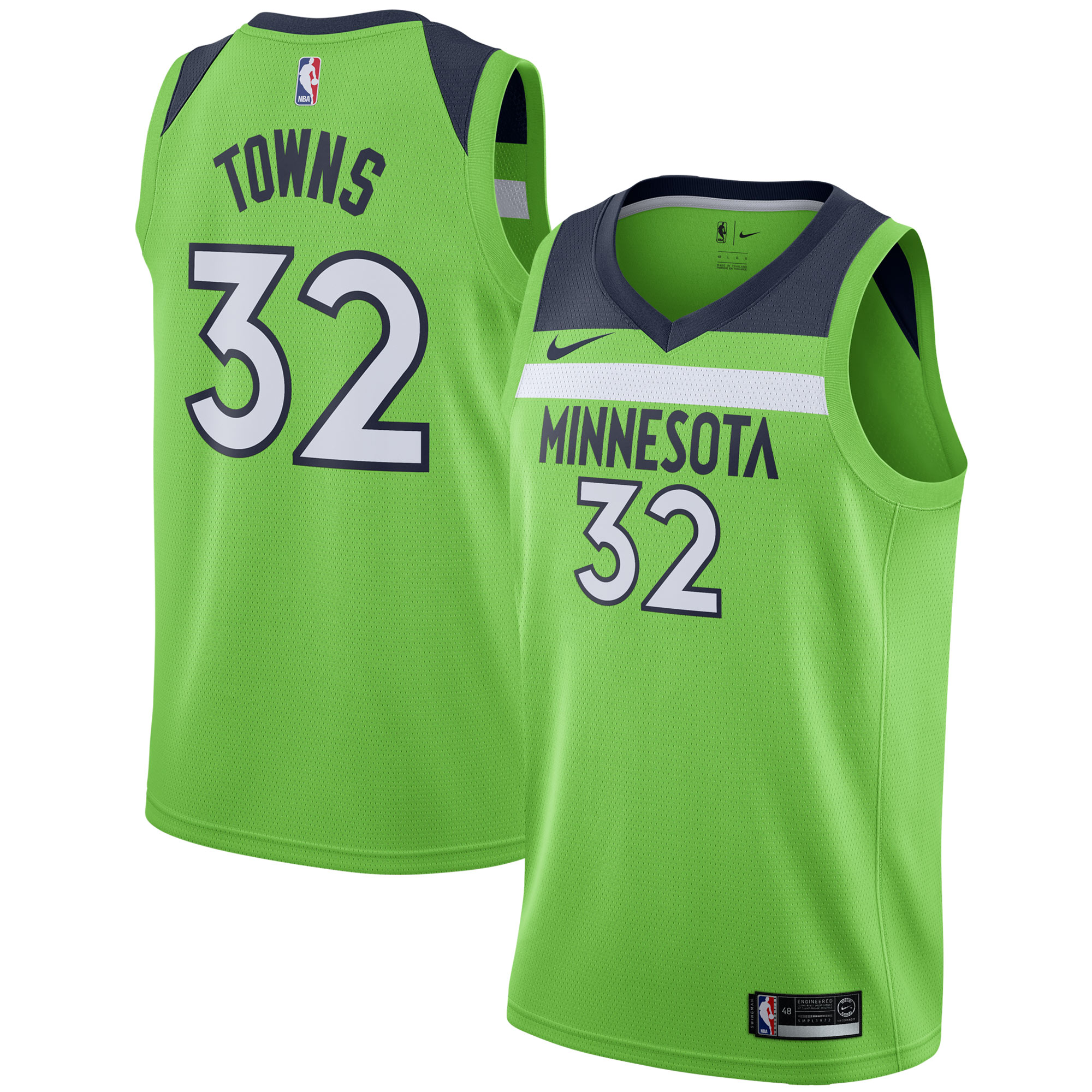 Karl-Anthony Towns Minnesota Timberwolves Swingman Jersey - Statement Edition - Green