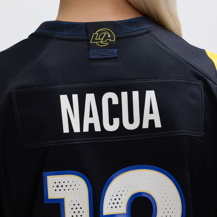Puka Nacua #12 Los Angeles Rams Women's 2025 Rivalries Collection Game Jersey - Midnight Blue