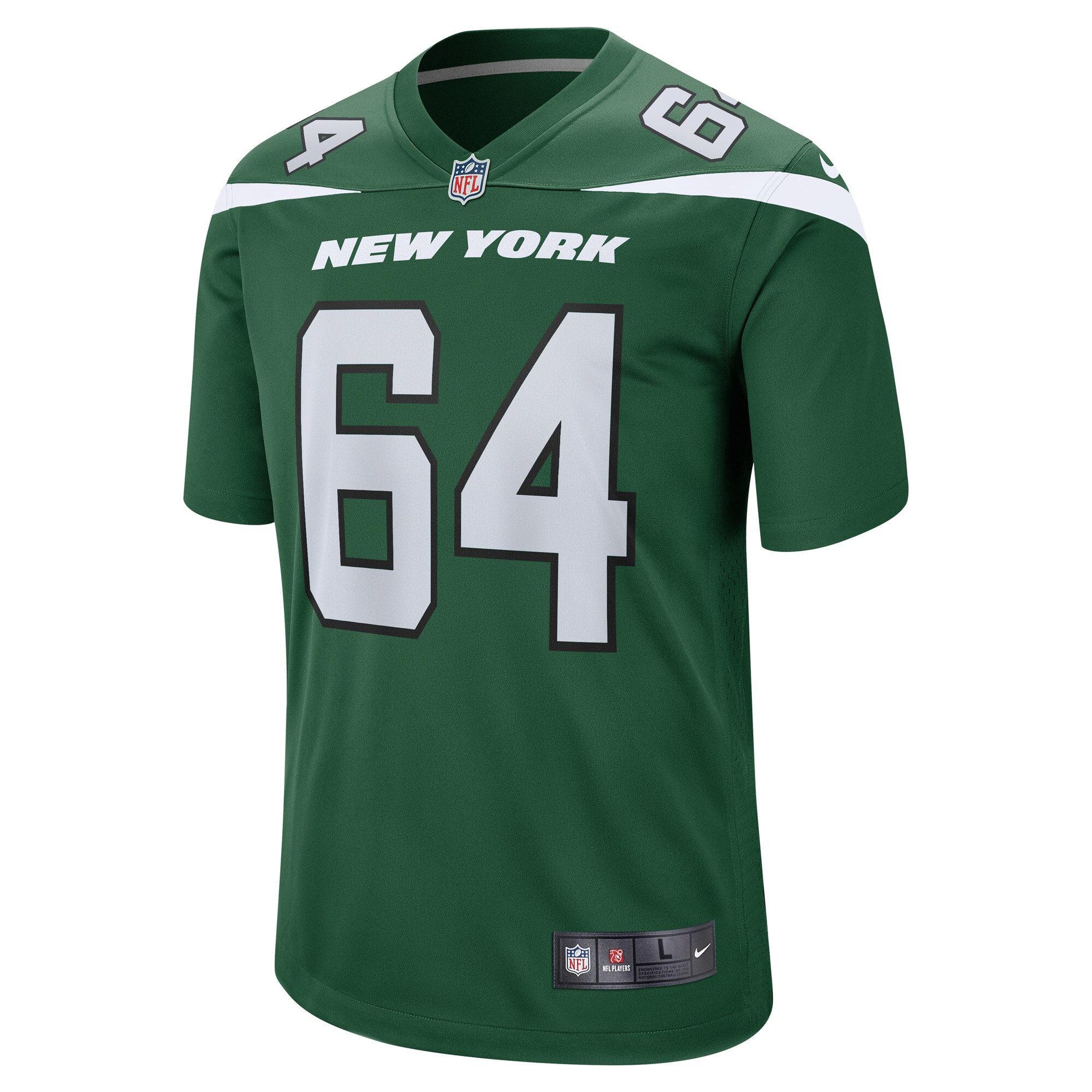 Greg Senat New York Jets  Game Player Jersey - Gotham Green
