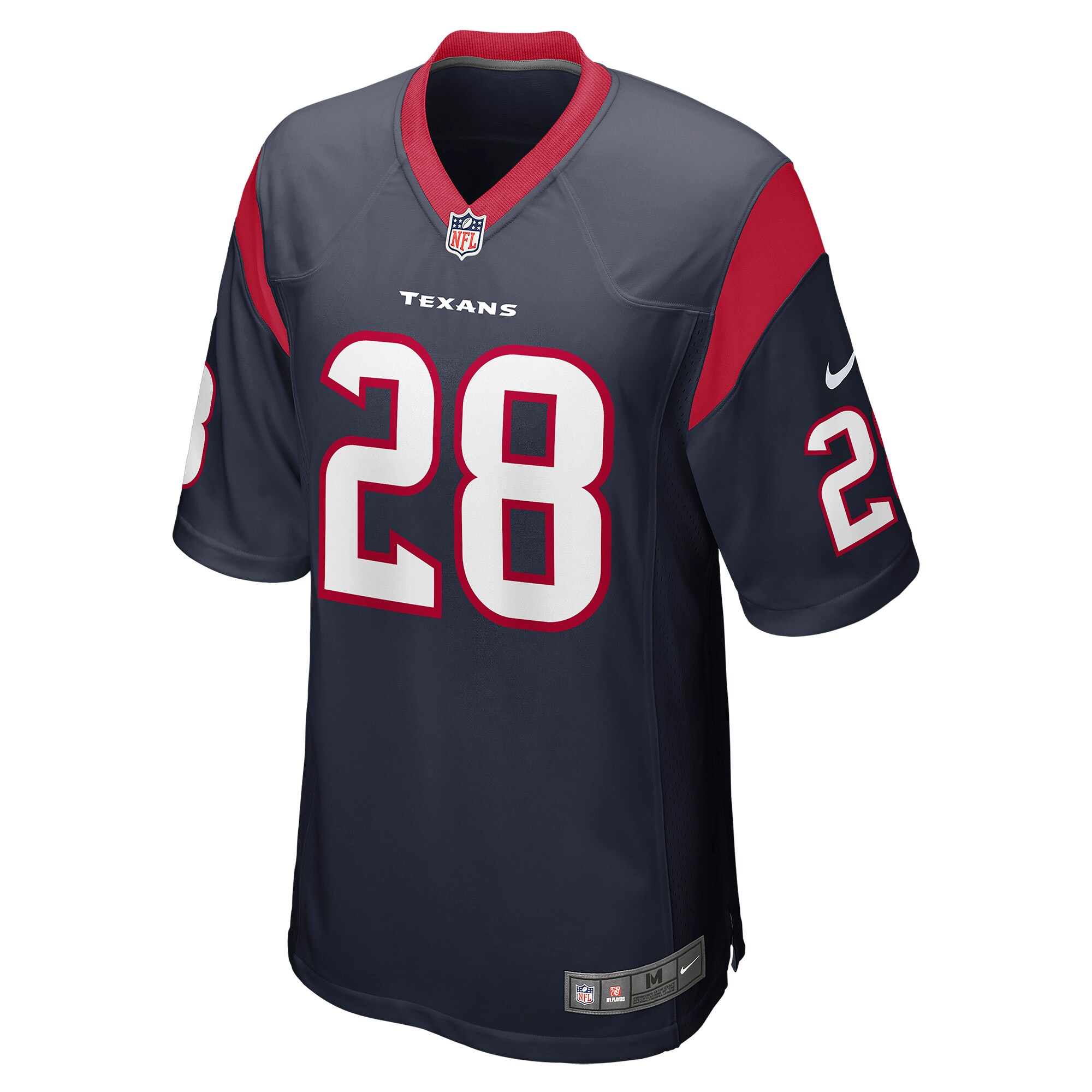 Rex Burkhead Houston Texans  Game Player Jersey - Navy