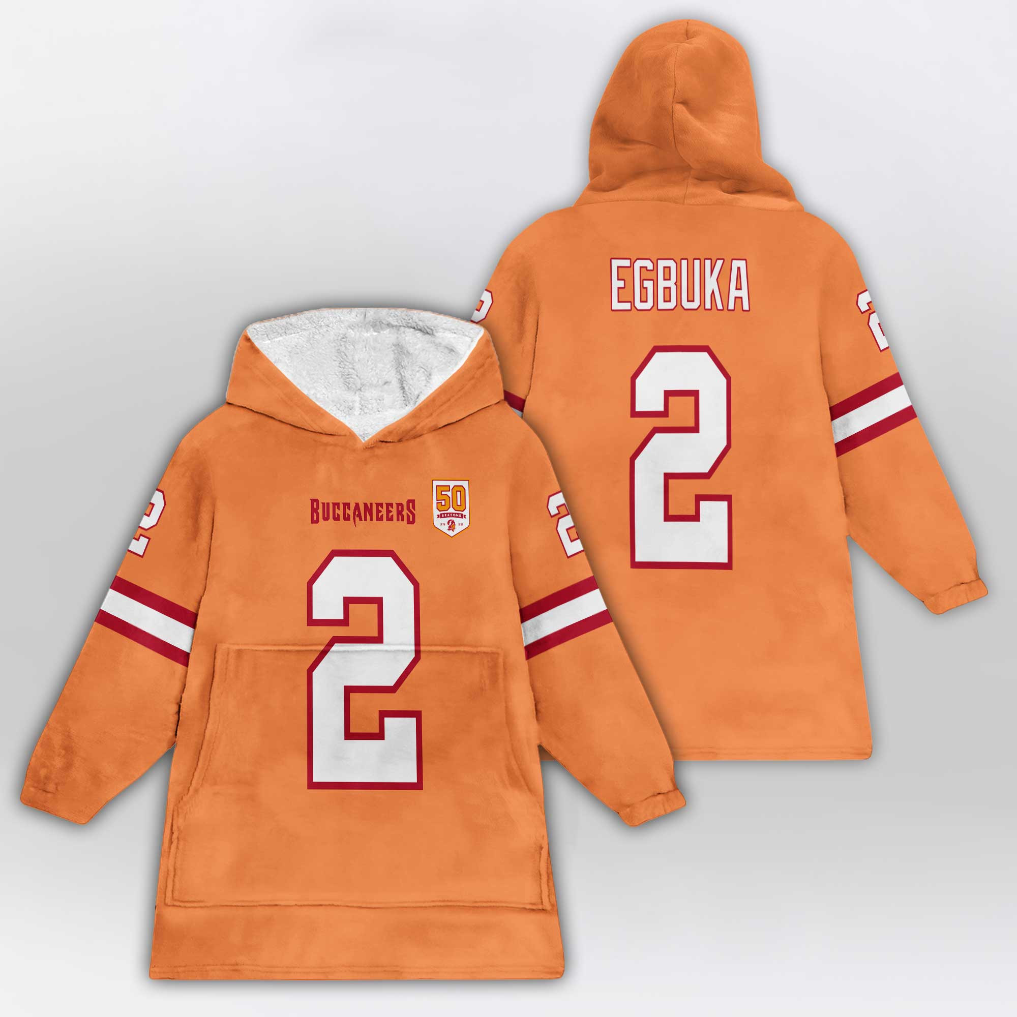 Adult E.E 2 Tampa Bay Football Unisex Blanket Hoodie