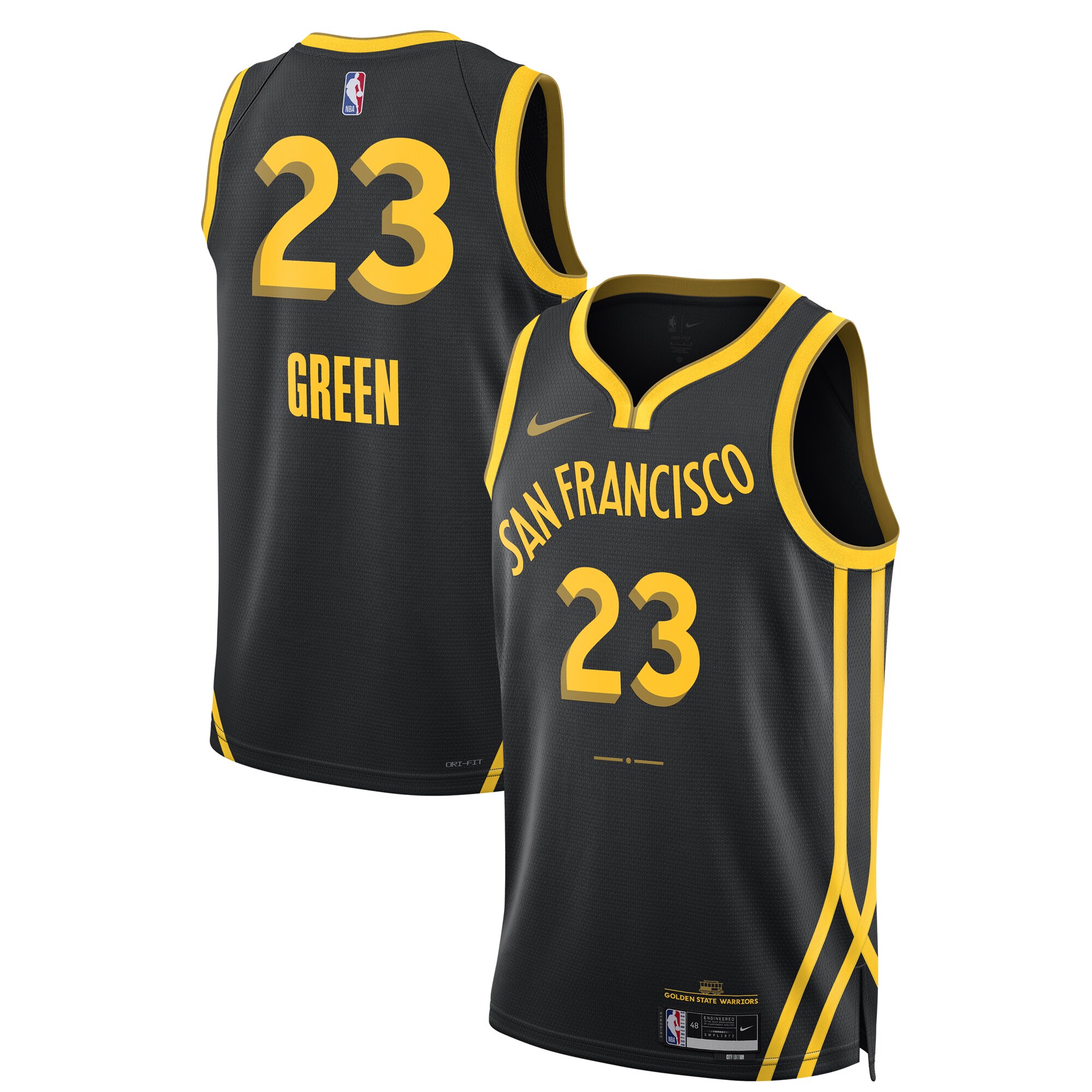 Unisex Golden State Warriors Draymond Green  Black 2023/24 Swingman Jersey - City Edition