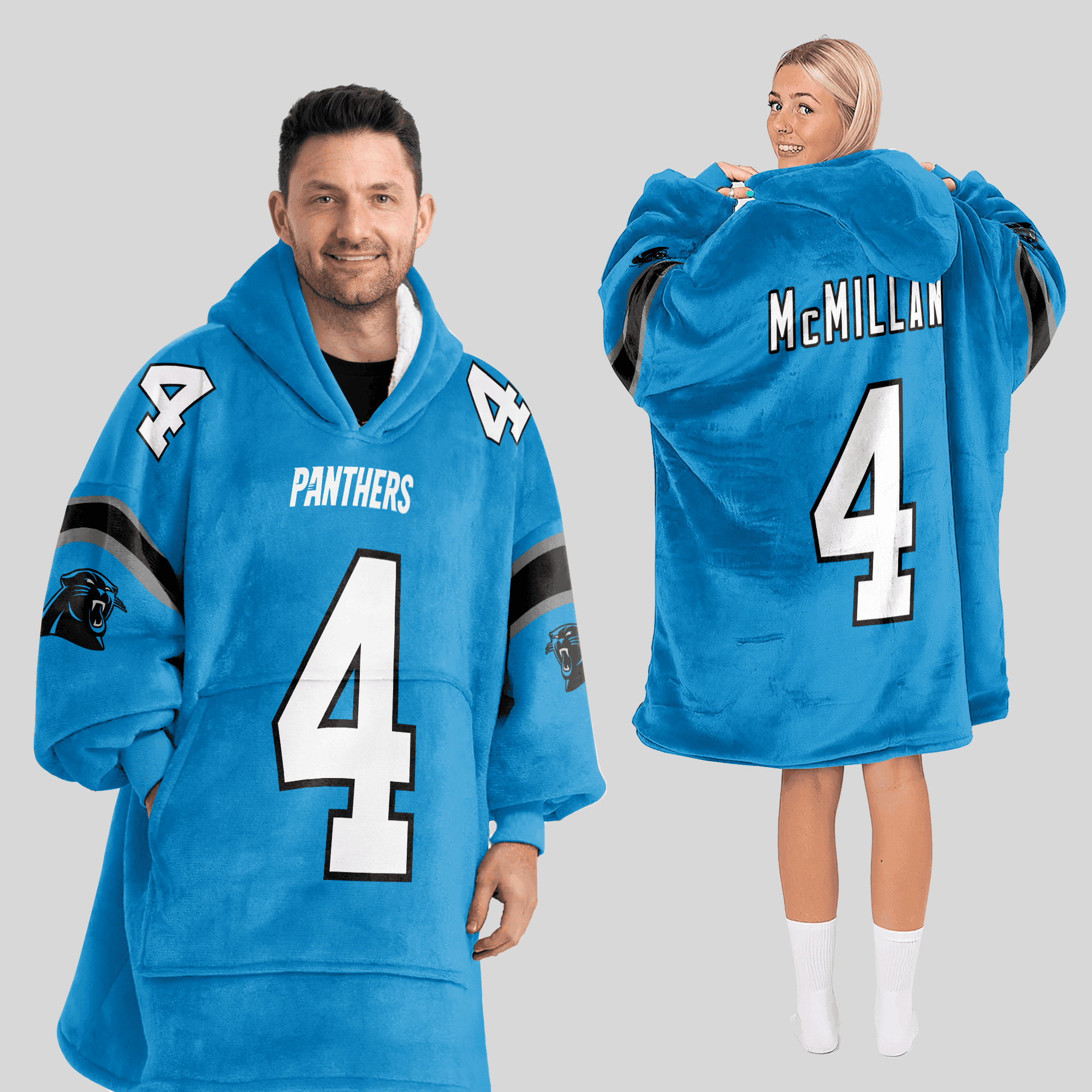 Adult 4 Carolina Football Unisex Blanket Hoodie