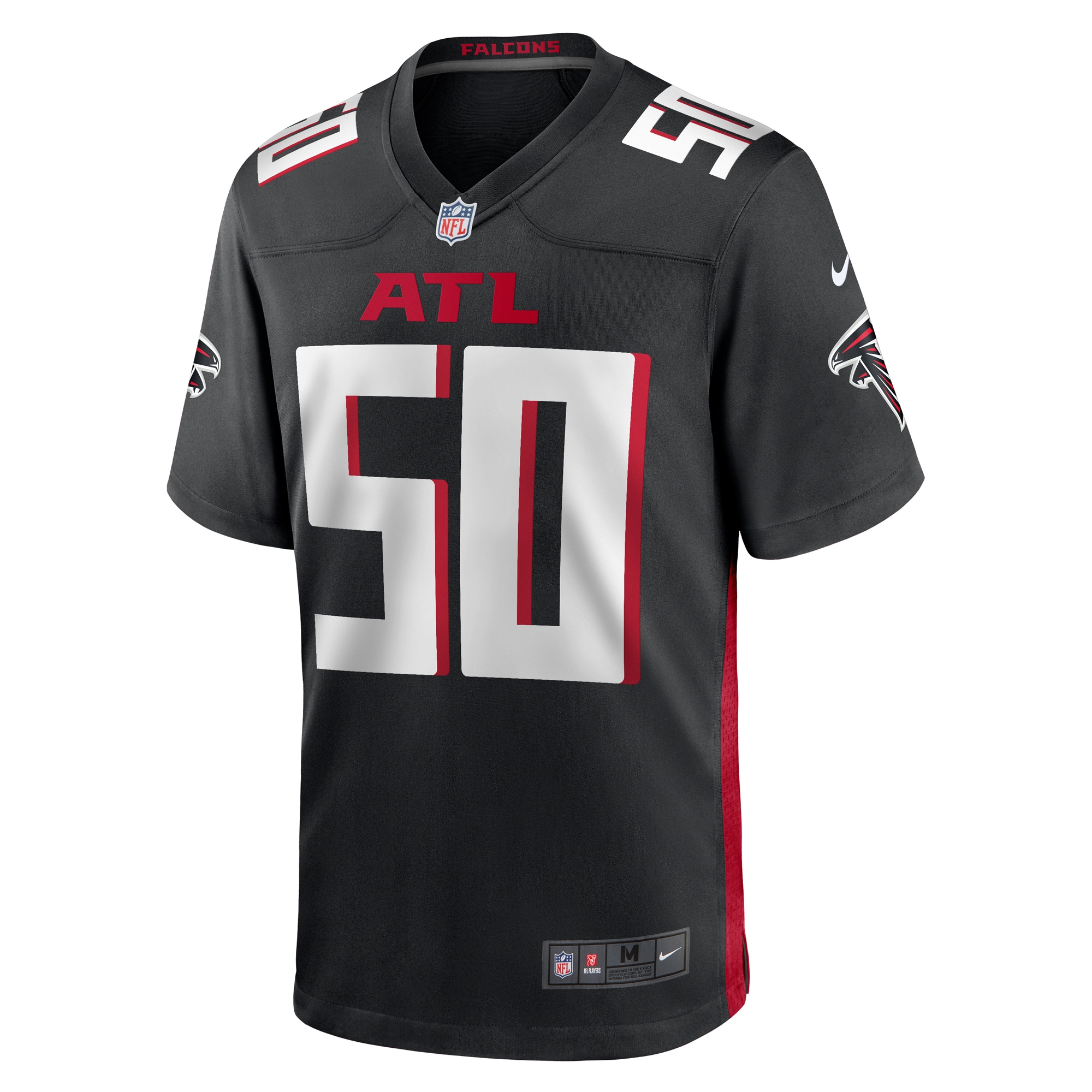 Tae Davis Atlanta Falcons Team Game Jersey -  Black
