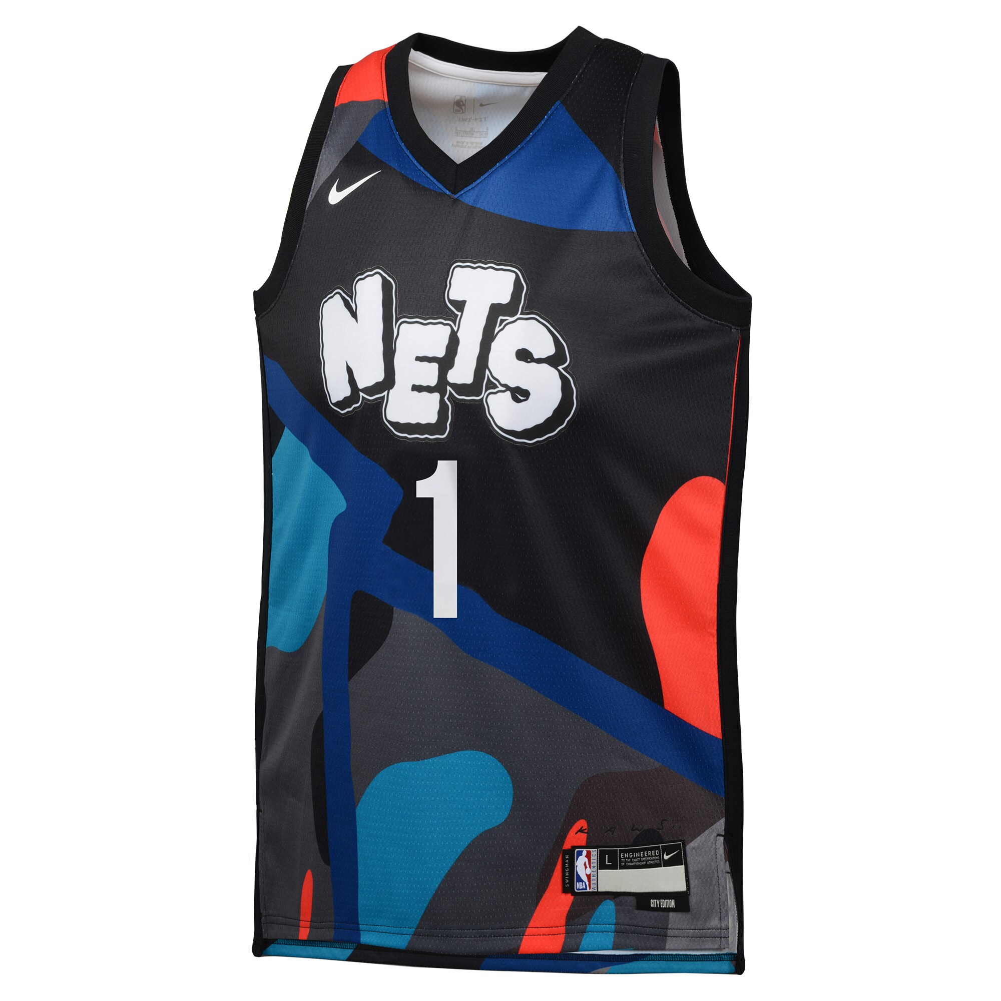 Youth Brooklyn Nets Mikal Bridges  Black 2023/24 Swingman Replica Jersey - City Edition