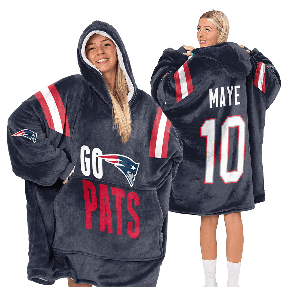 10 New England Football Unisex Blanket Hoodie