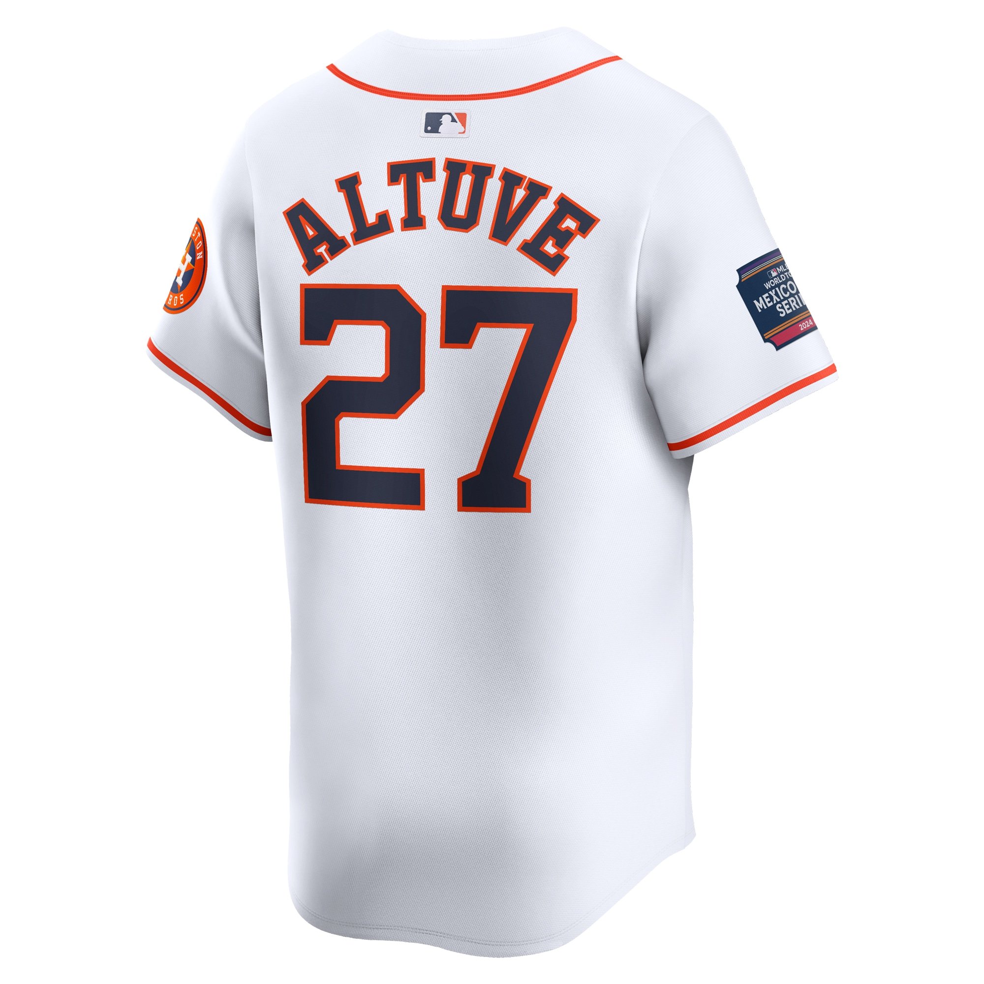 Men's Houston Astros Jose Altuve  White 2024 MLB World Tour Mexico City Series Home Limited Player Jersey