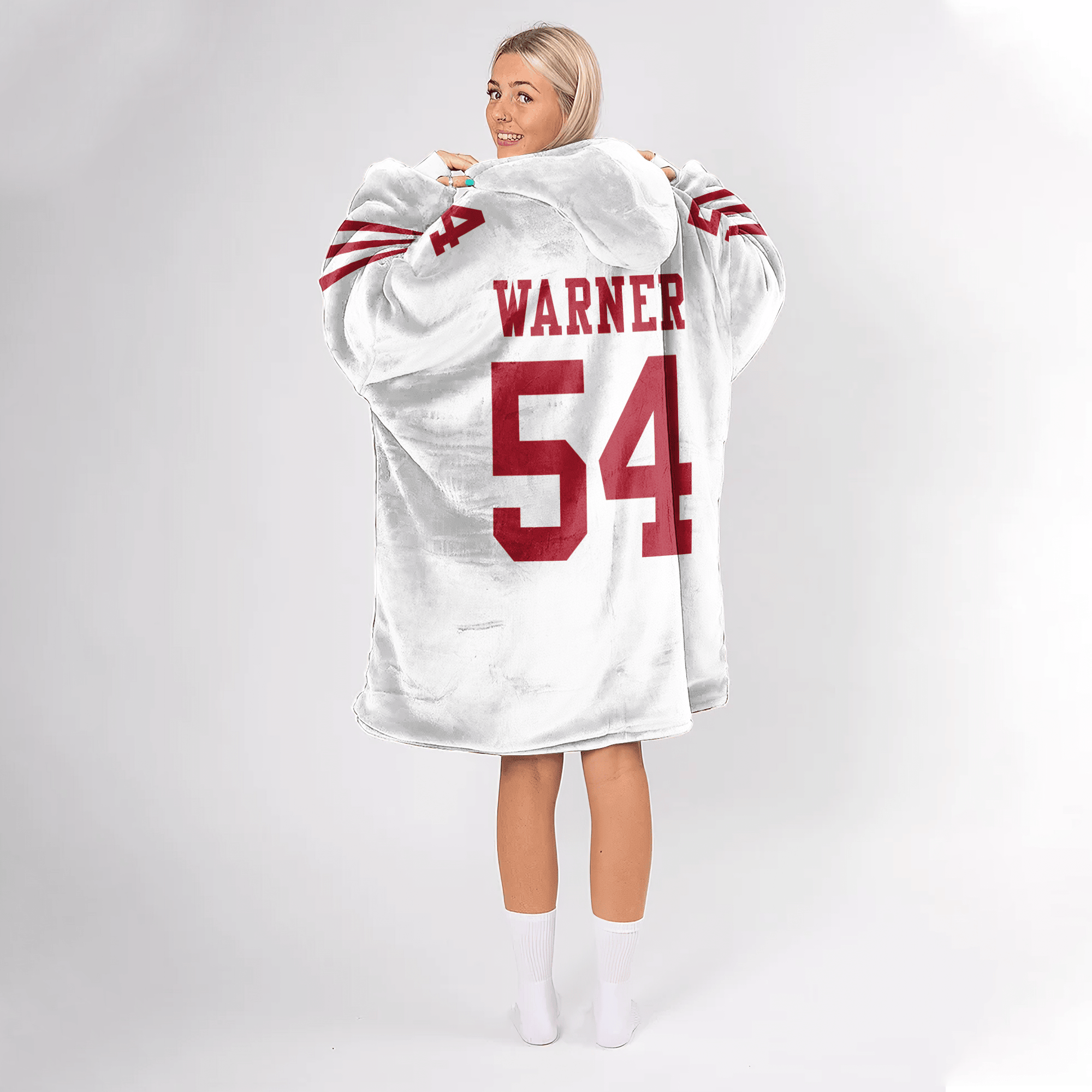 Adult F.W 54 San Francisco 49ers Football Unisex Blanket Hoodie