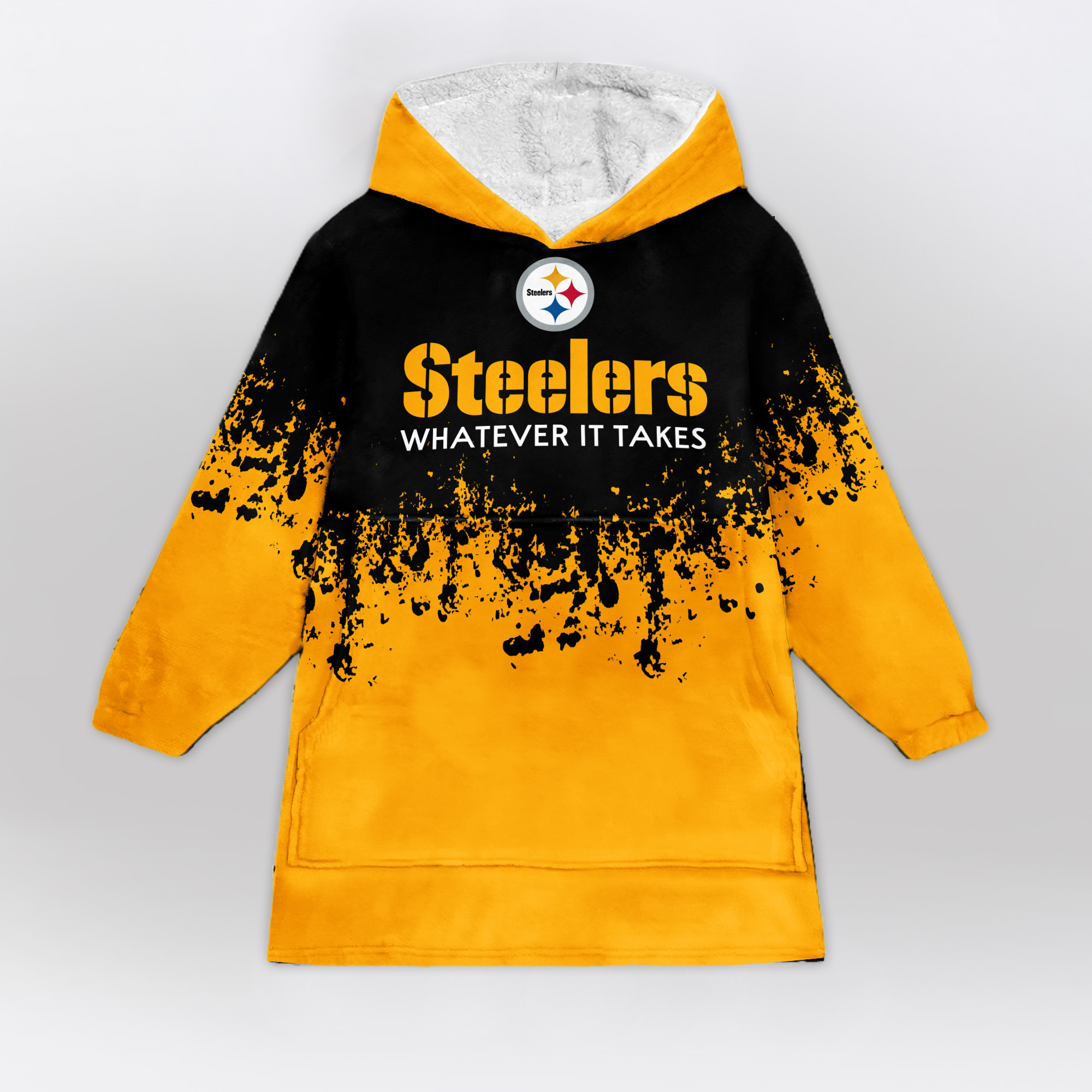 Adult Terrible Towel Pittsburgh Football Unisex Blanket Hoodie