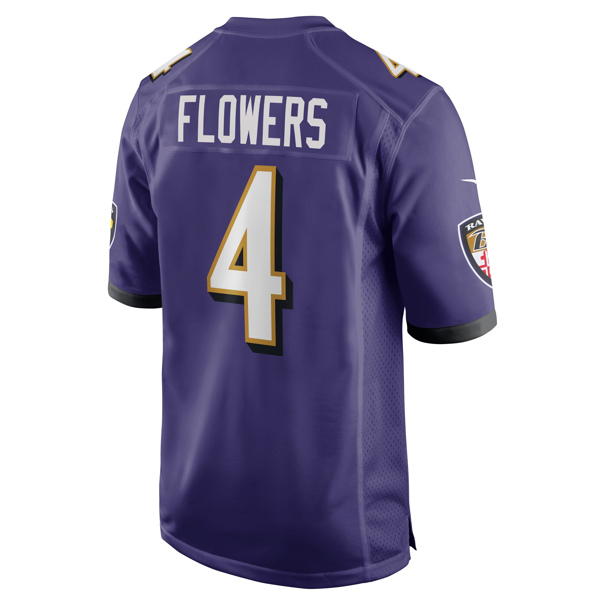 Zay Flowers Baltimore Ravens #4 Draft First Round Pick Game Jersey - Purple