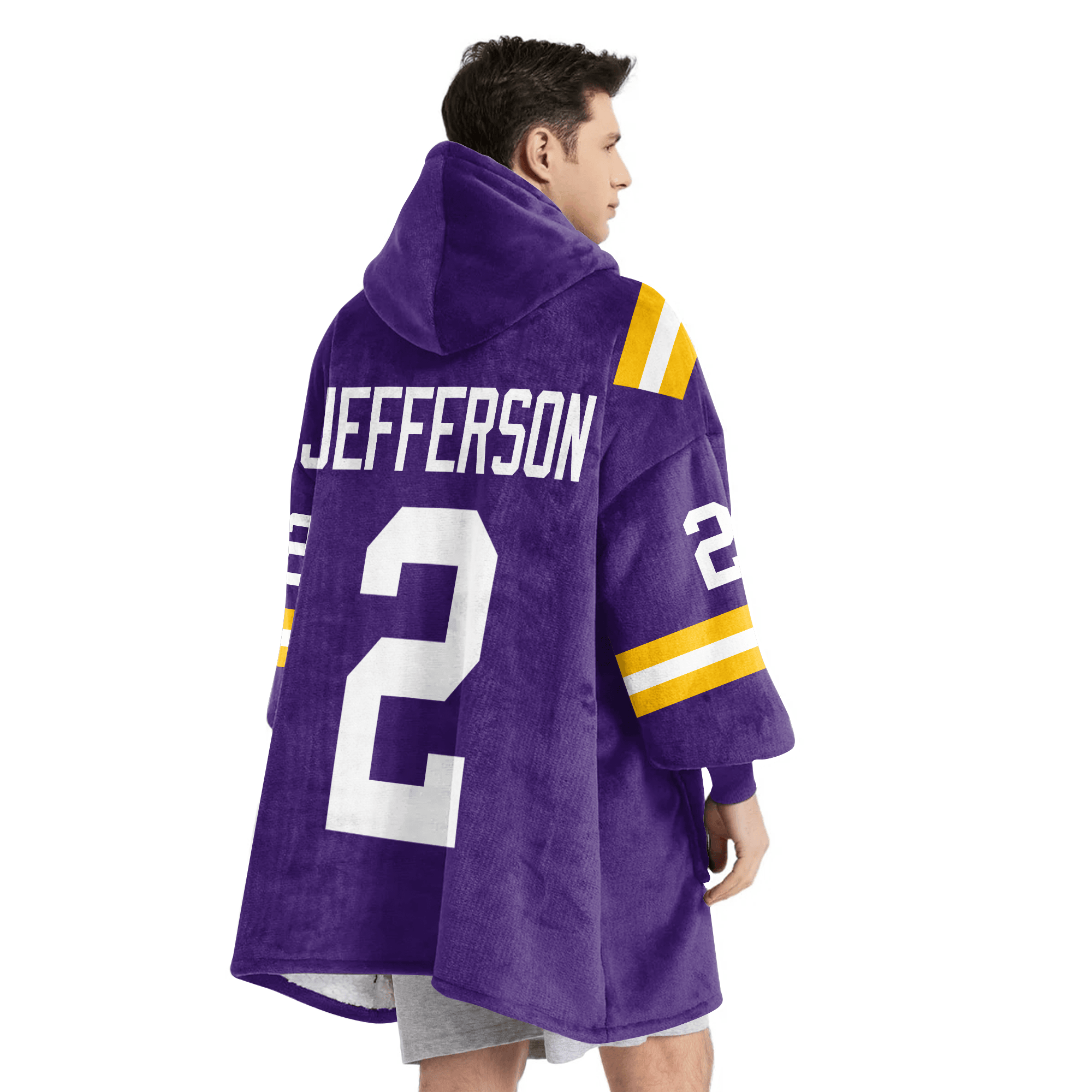 Adult J.J 2 LSU Football Unisex Blanket Hoodie