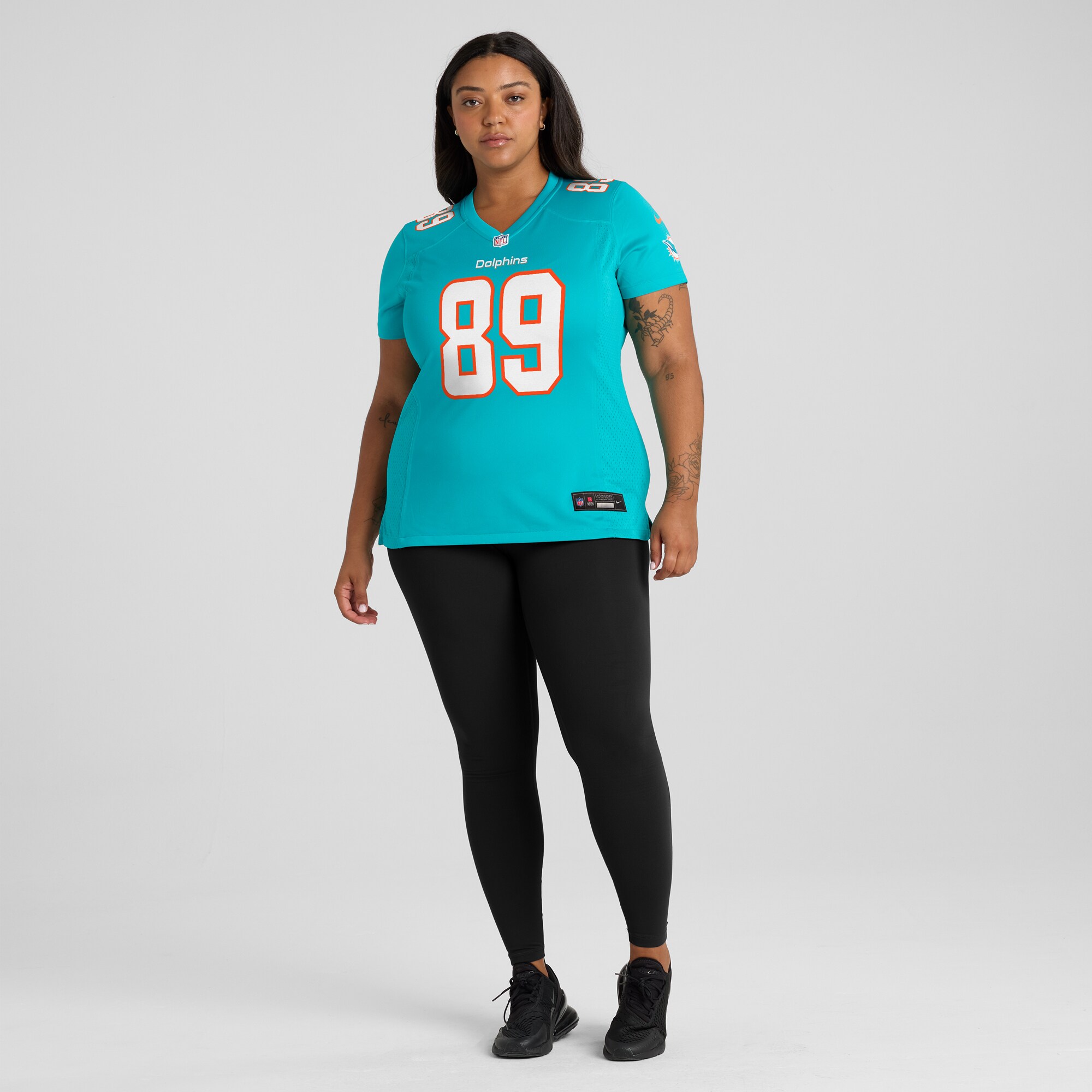 Nat Moore Miami Dolphins Women's Game Retired Player Jersey - Aqua