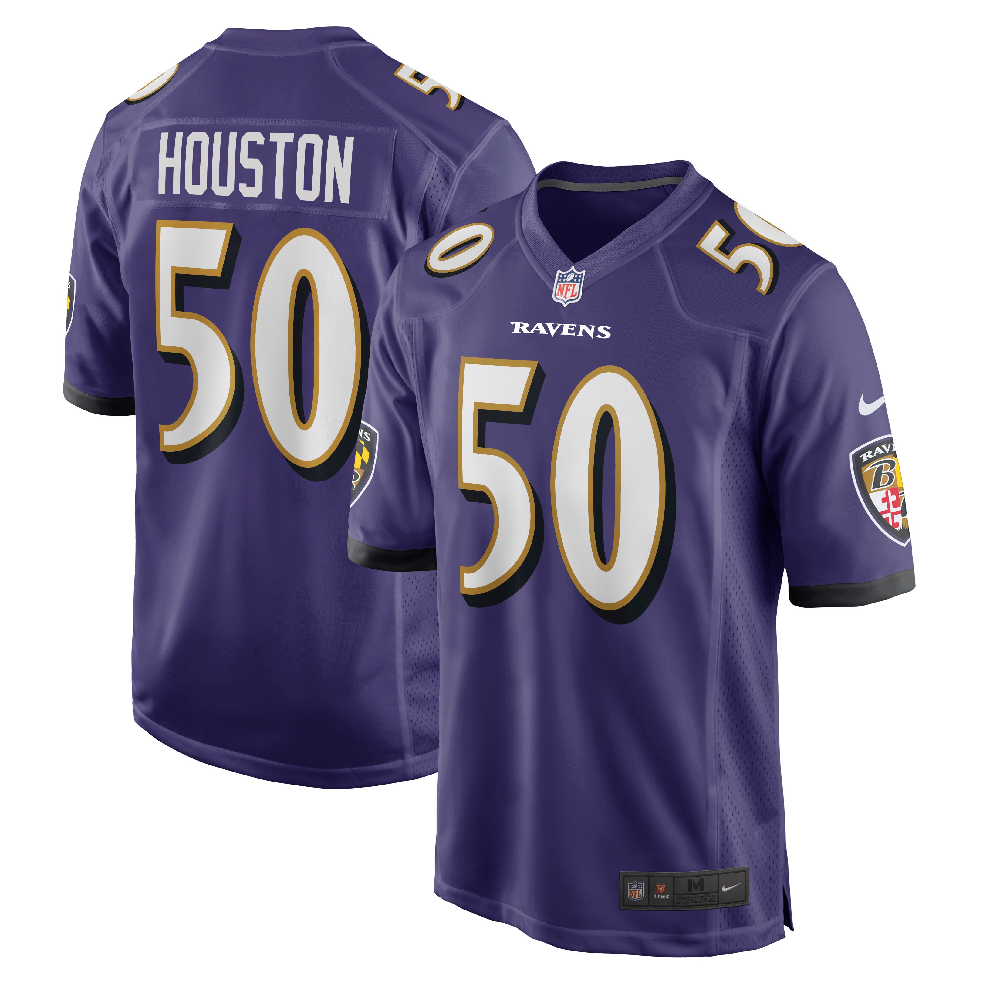 Justin Houston Baltimore Ravens  Game Jersey - Purple