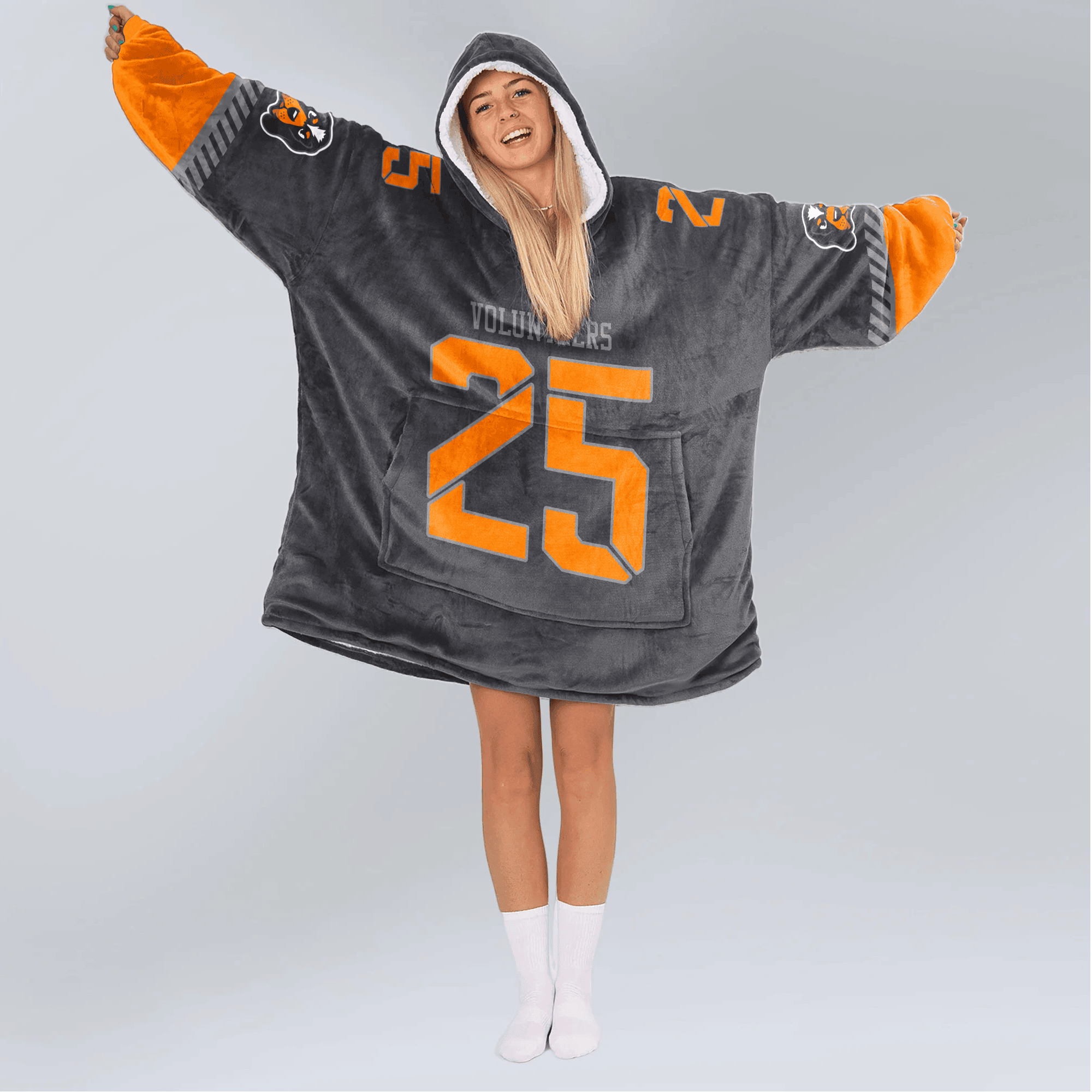 Adult 25 Tennessee Football Unisex Blanket Hoodie