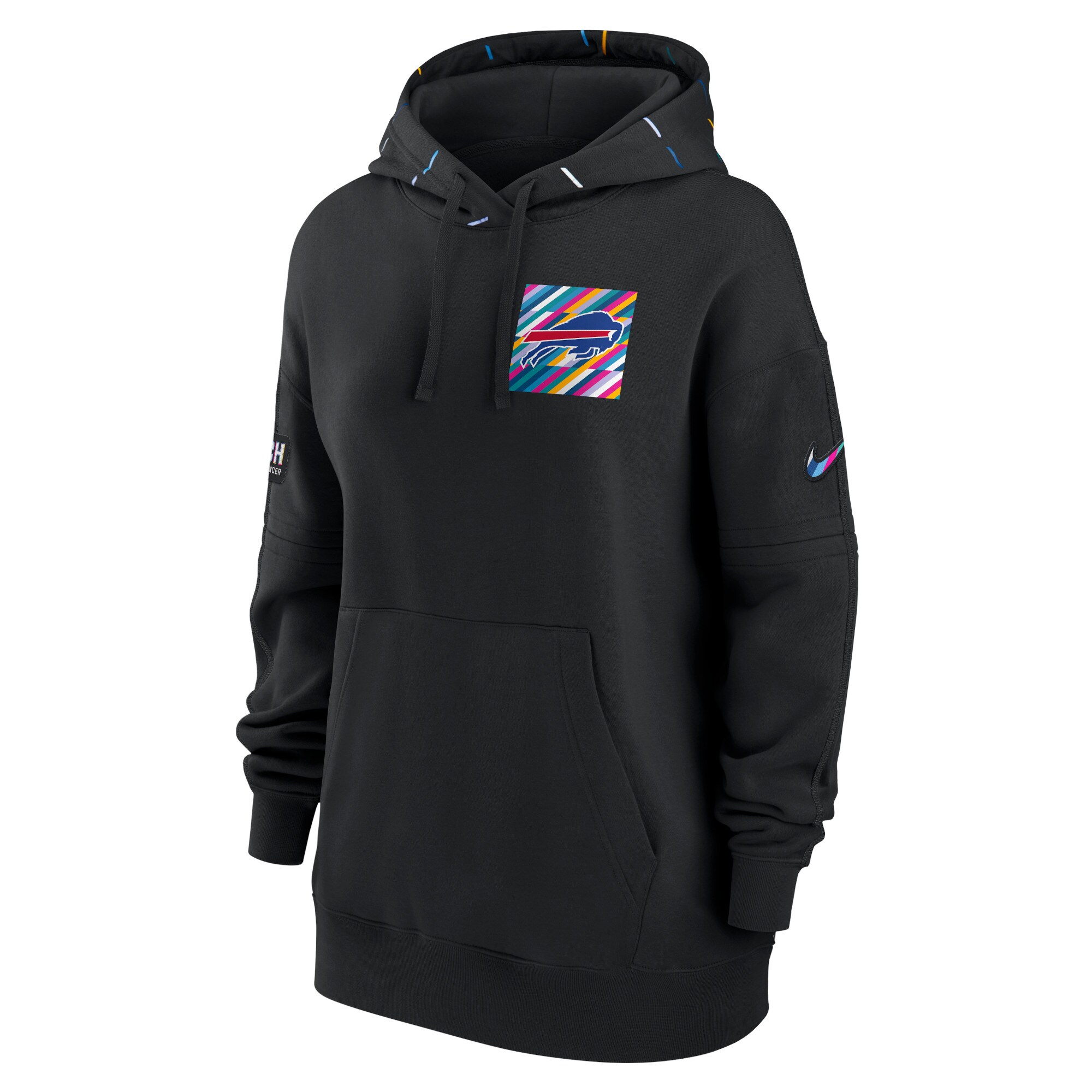 Women's  Black Buffalo Bills 2023 NFL Crucial Catch Club Pullover Hoodie